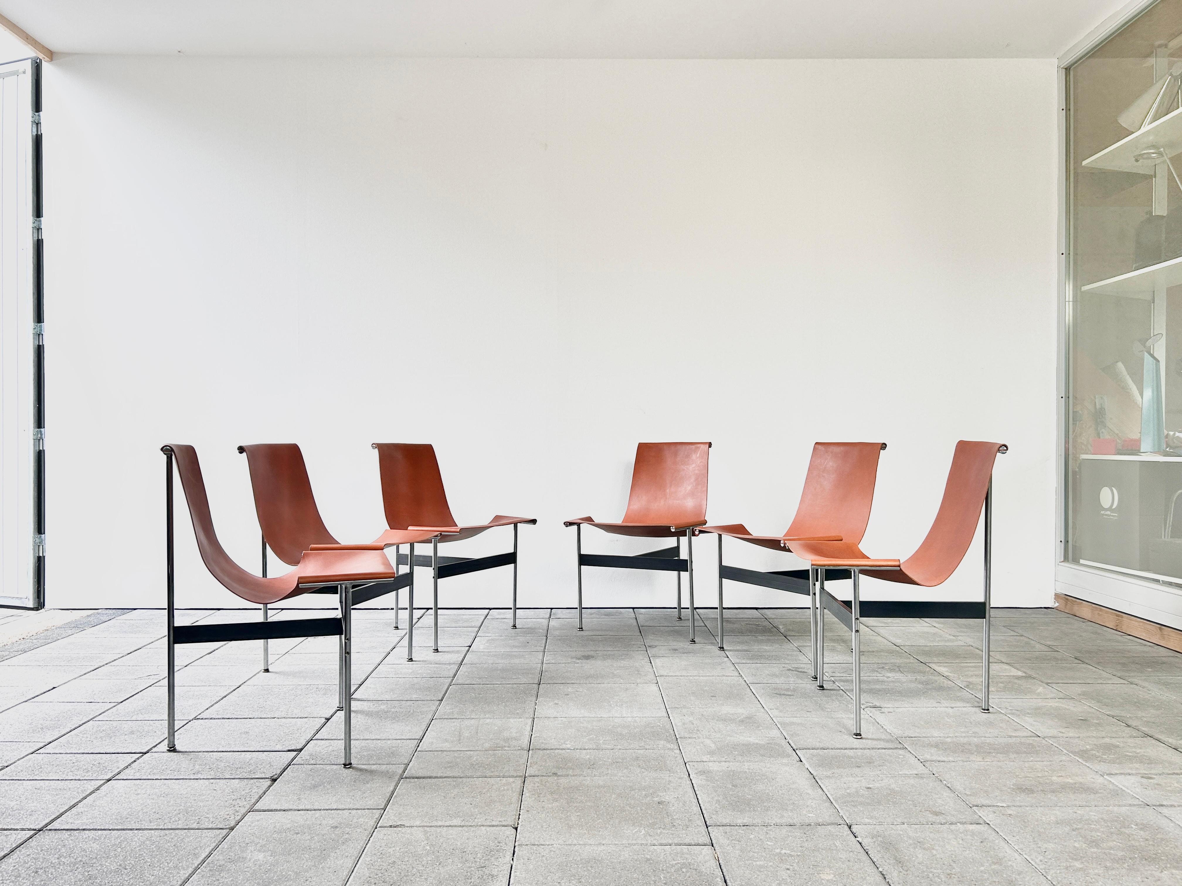Ensemble de 6 chaises en T conçues par Katavolos Litell & Kelley en 1952 en vente 2