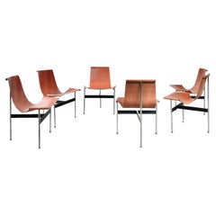 Vintage Set of 6 T-chairs designed by Katavolos Litell & Kelley in 1952