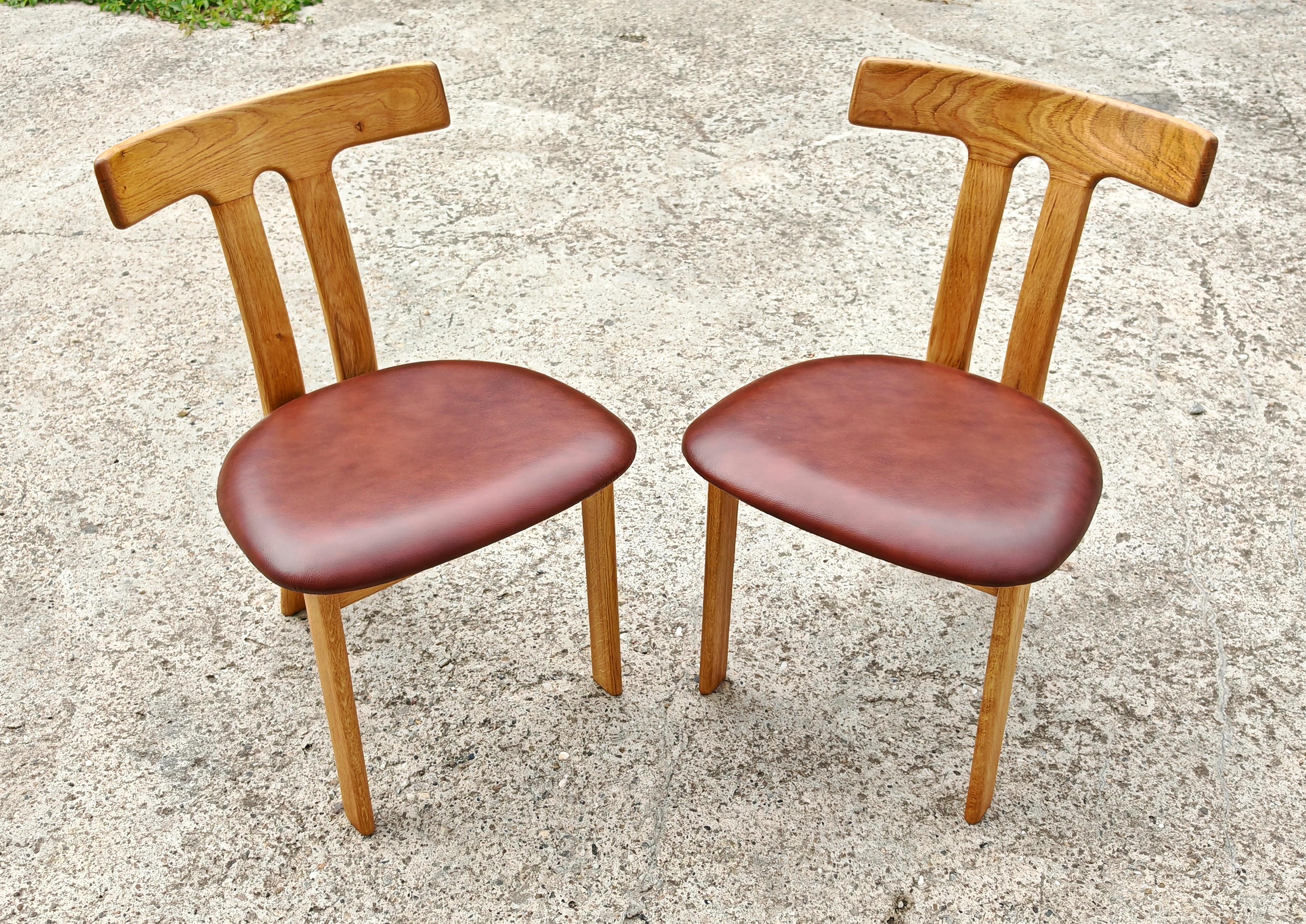 Satz von 6 T-Stühlen entworfen von Ole Wanscher für Carl Hansen, Dänemark 1960er Jahre (Moderne der Mitte des Jahrhunderts) im Angebot