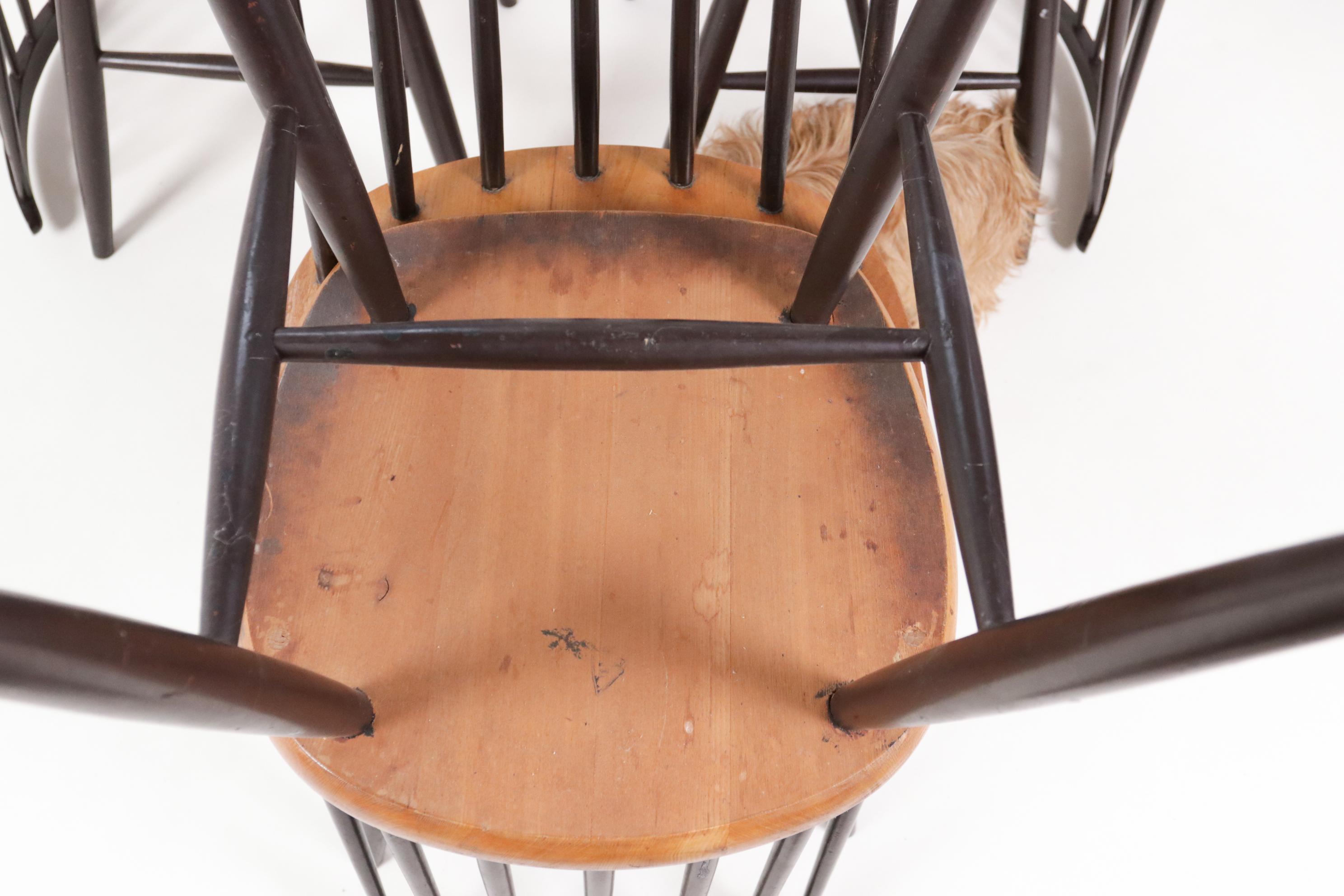 Set of 6 Tapiovaara / Pastoe Style Dining Room Chairs 6