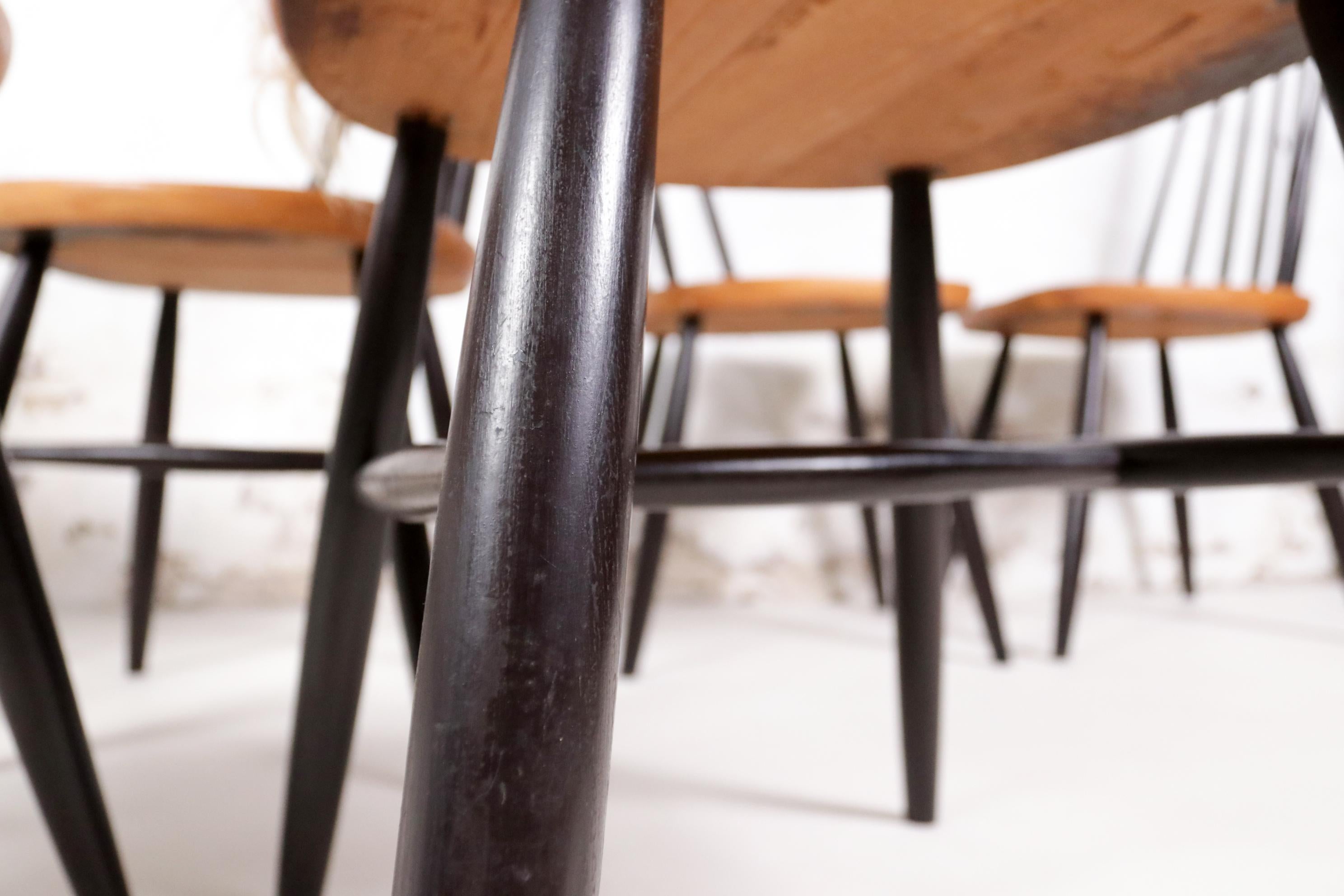 Set of 6 Tapiovaara / Pastoe Style Dining Room Chairs 9