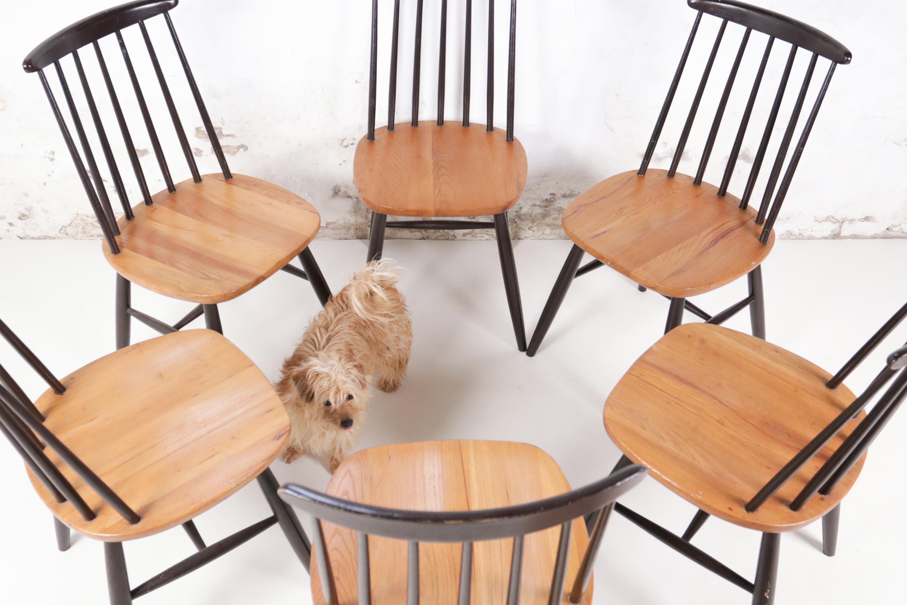 Set of 6 Tapiovaara / Pastoe Style Dining Room Chairs 2