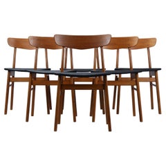 Set of 6 teak and beech dining chairs from Farstrup, Denmark