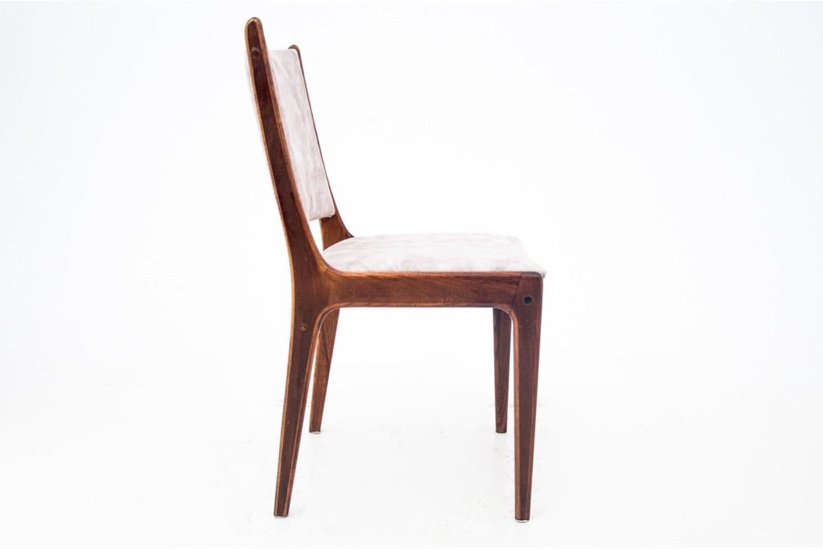 Metà XX secolo Set of 6 teak chairs, Uldum Mobelfabrik, Denmark, 1960s in vendita