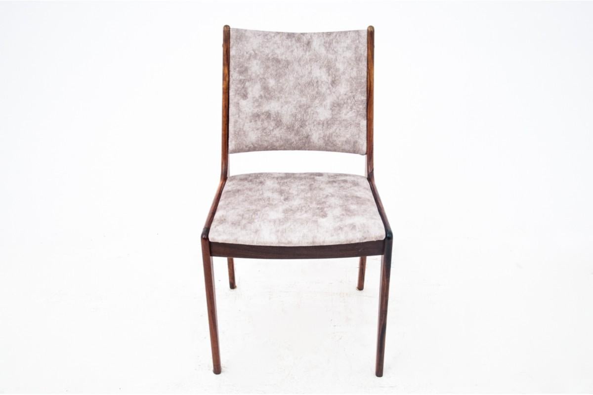 Teak Set of 6 teak chairs, Uldum Mobelfabrik, Denmark, 1960s For Sale