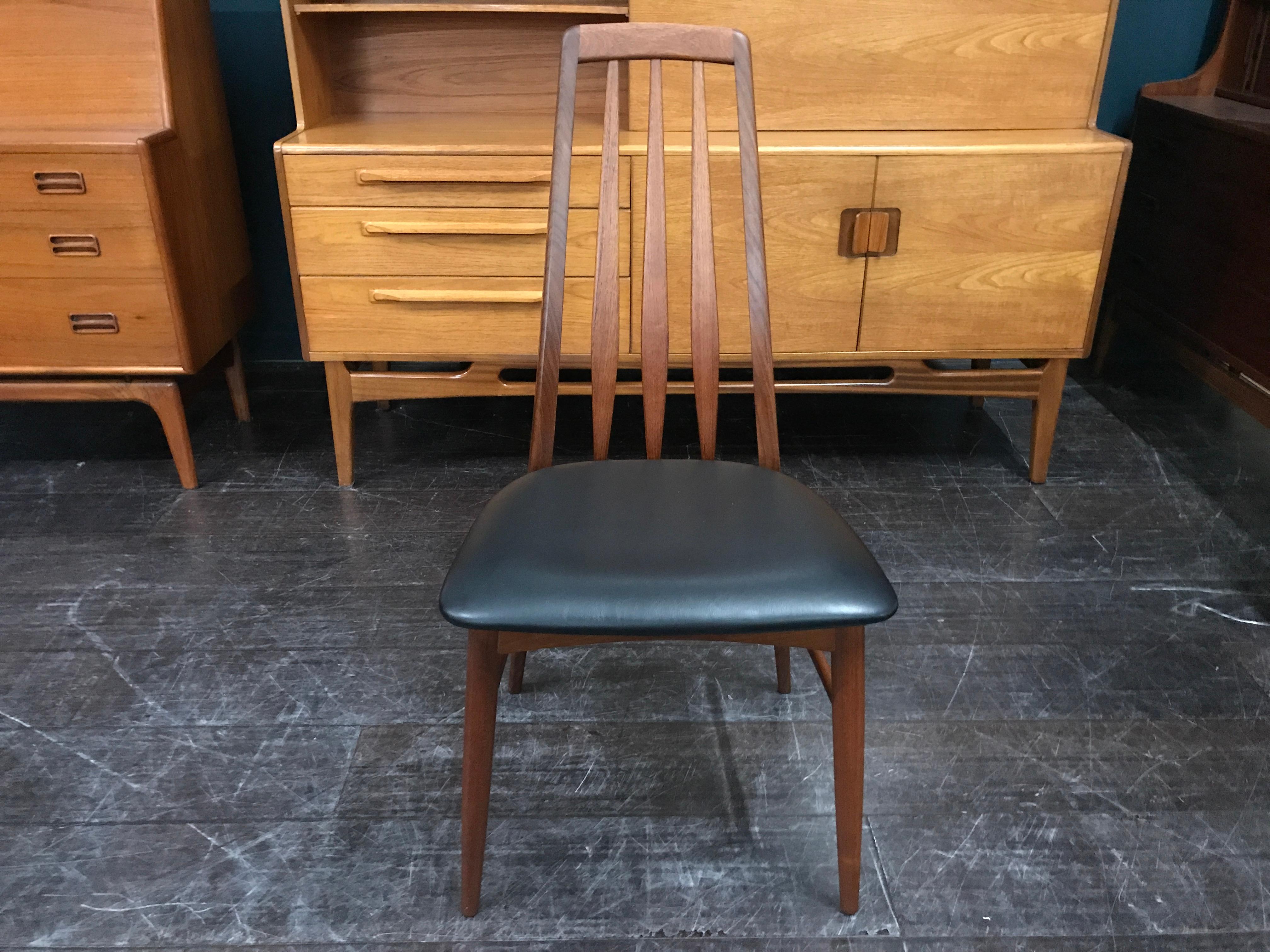 Set of 6 Teak Danish ‘Eva’ Dining Chairs by Niels Koefoed for Kofoeds Hornslet For Sale 5