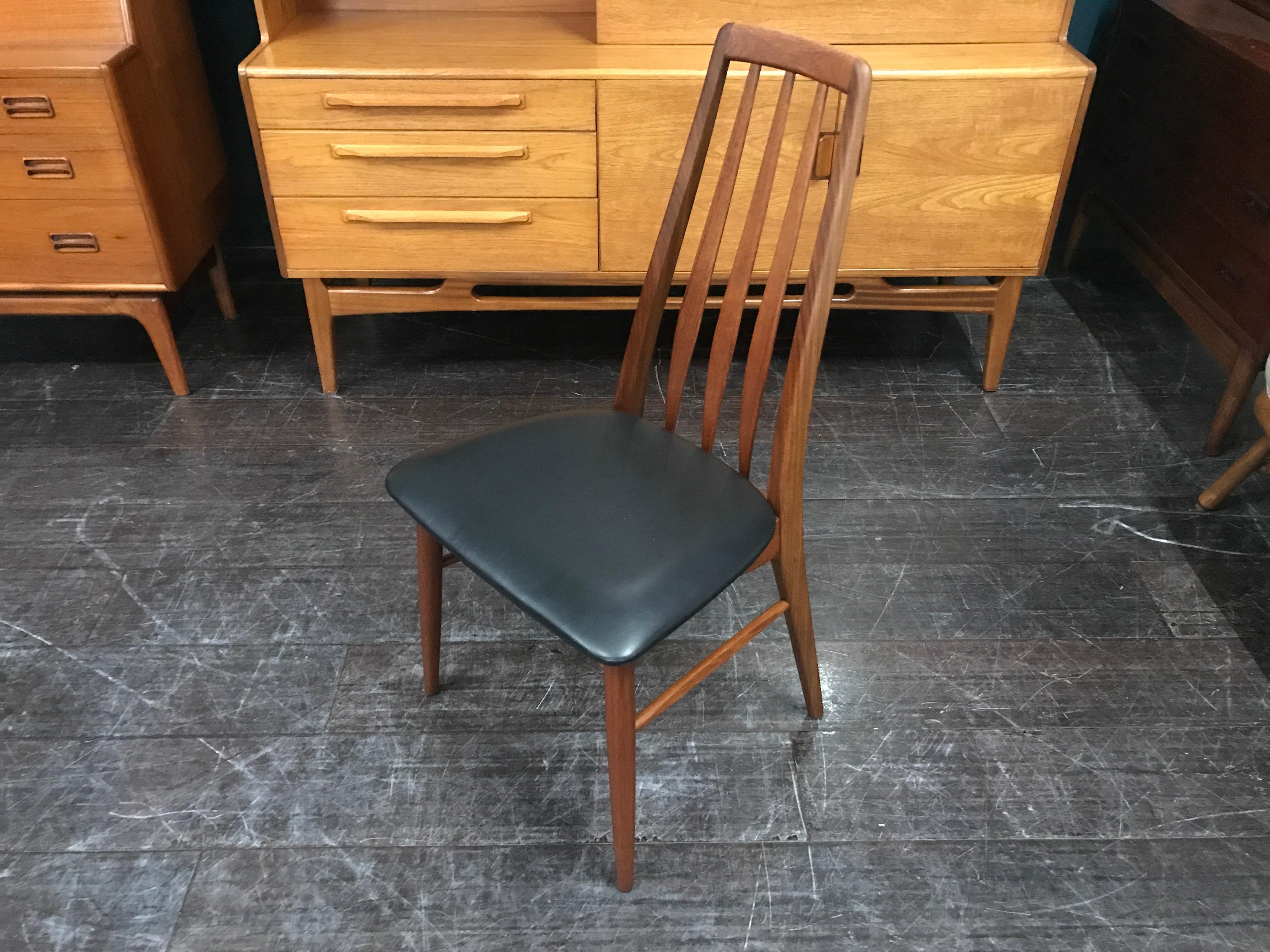 Set of 6 Teak Danish ‘Eva’ Dining Chairs by Niels Koefoed for Kofoeds Hornslet For Sale 6