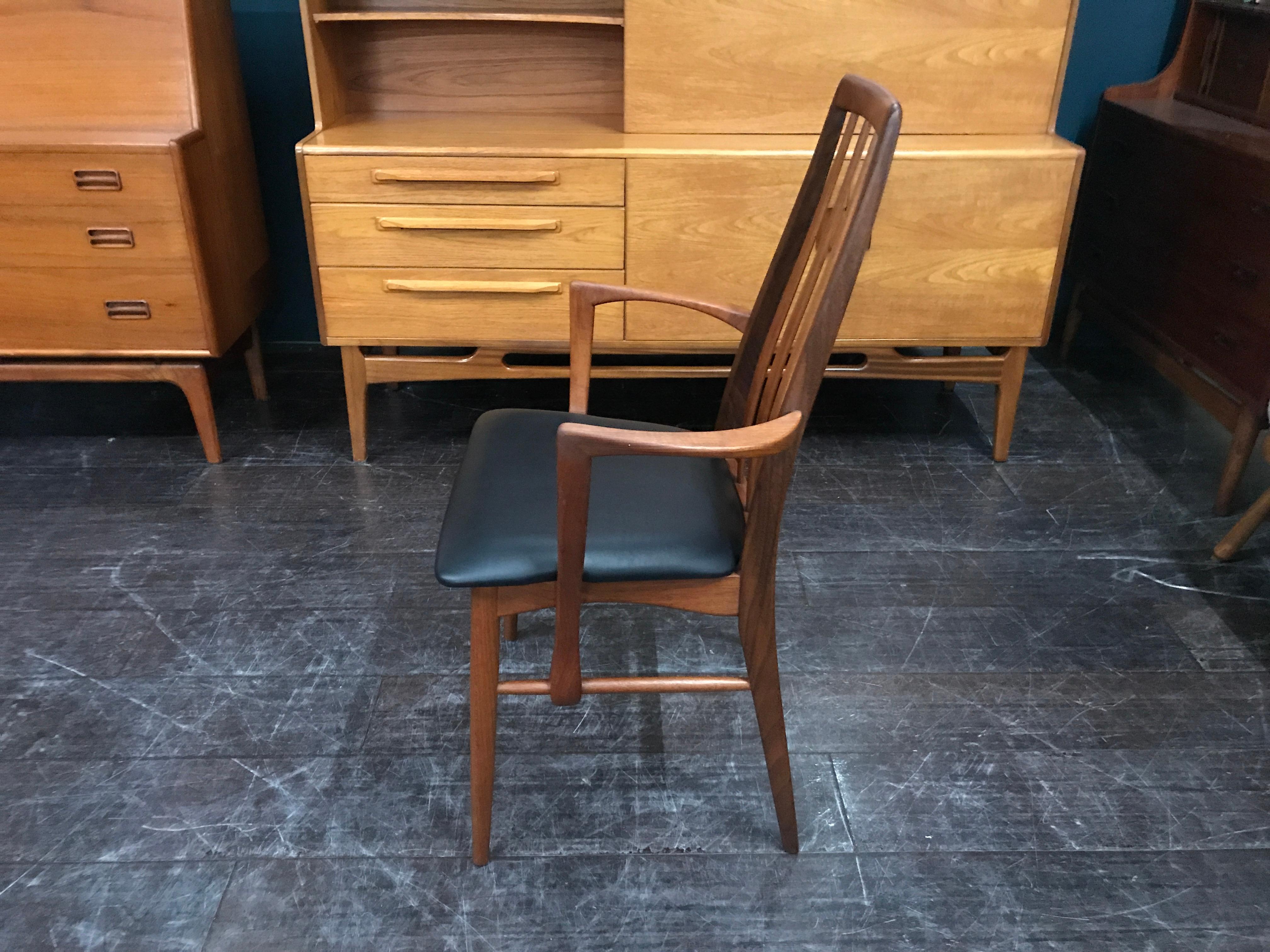 Set of 6 Teak Danish ‘Eva’ Dining Chairs by Niels Koefoed for Kofoeds Hornslet For Sale 4