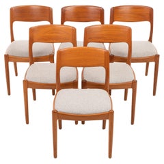 Ensemble de 6 chaises de salle à manger en teck de Juul Kristensen pour JK Denmark