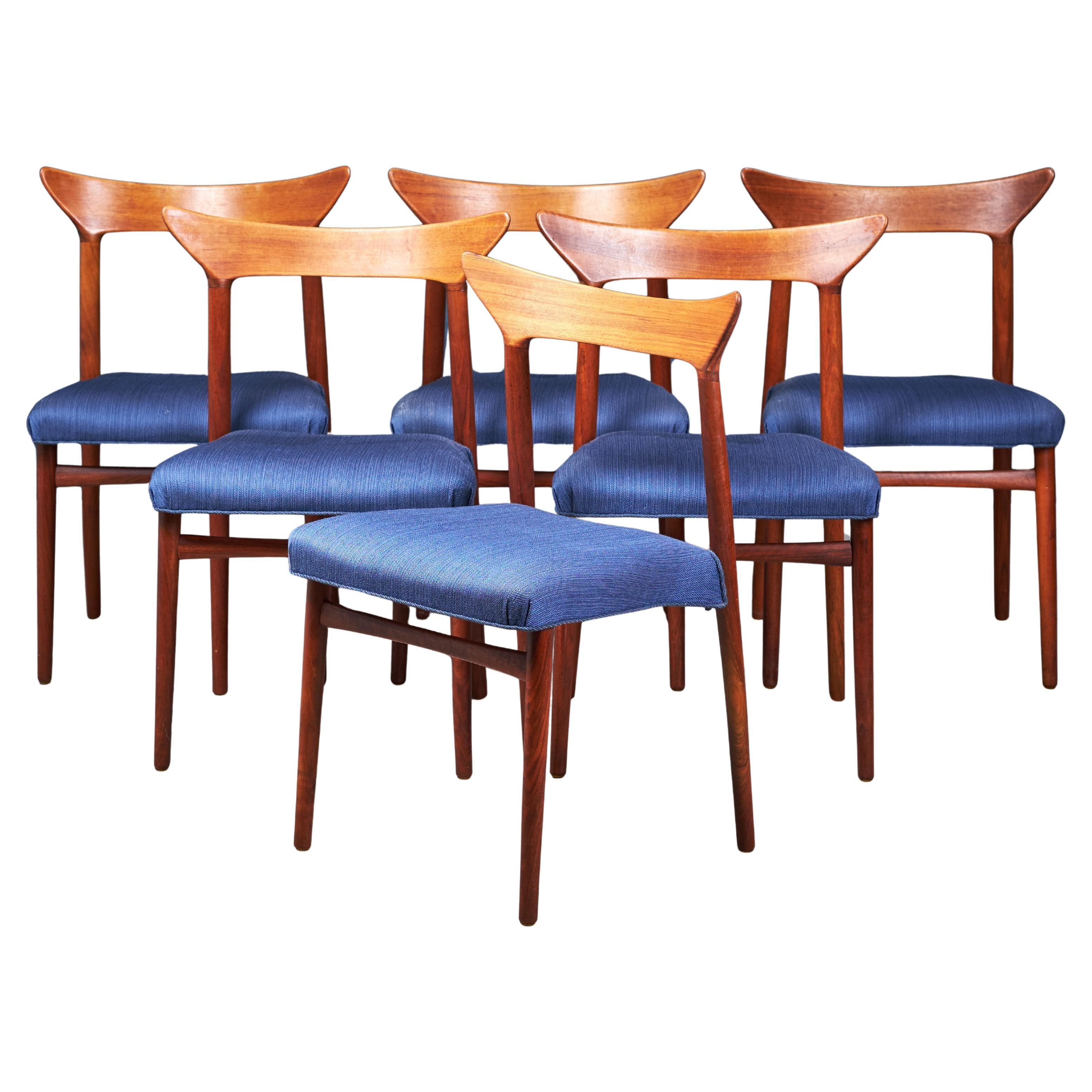 Set of 6 Teak Dining Chairs by Kurt Østervig, 1960s