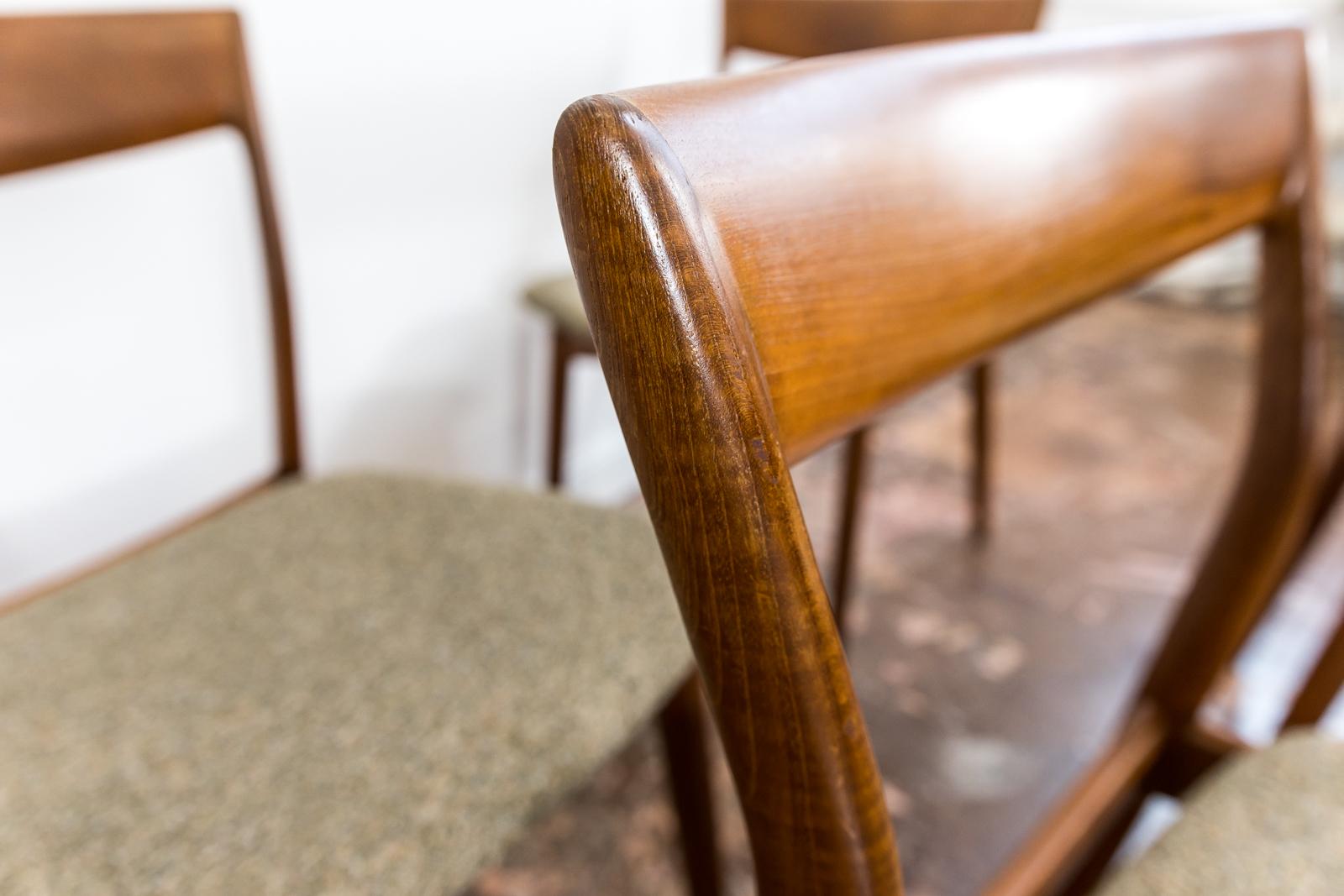 Set of 6 Teak Dining Chairs by R. Borregaard for Viborg Stolefabrik 1960 Denmark 6