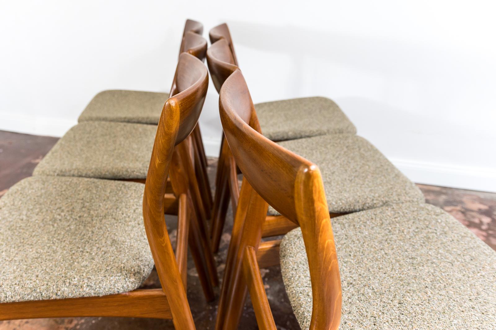 Set of 6 Teak Dining Chairs by R. Borregaard for Viborg Stolefabrik 1960 Denmark 8