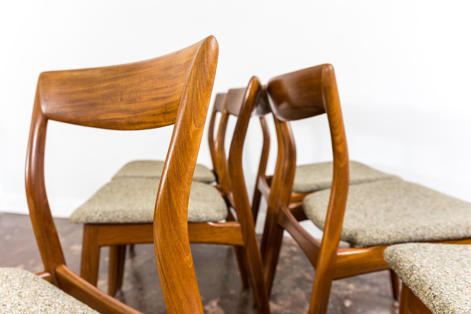 Set of 6 Teak Dining Chairs by R. Borregaard for Viborg Stolefabrik 1960 Denmark 9
