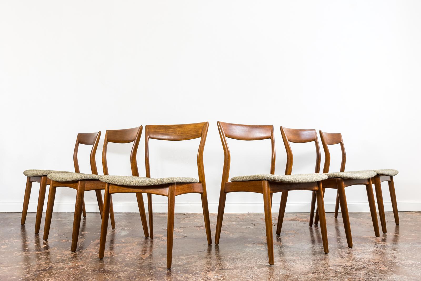 Set of 6 Teak Dining Chairs by R. Borregaard for Viborg Stolefabrik 1960 Denmark 12