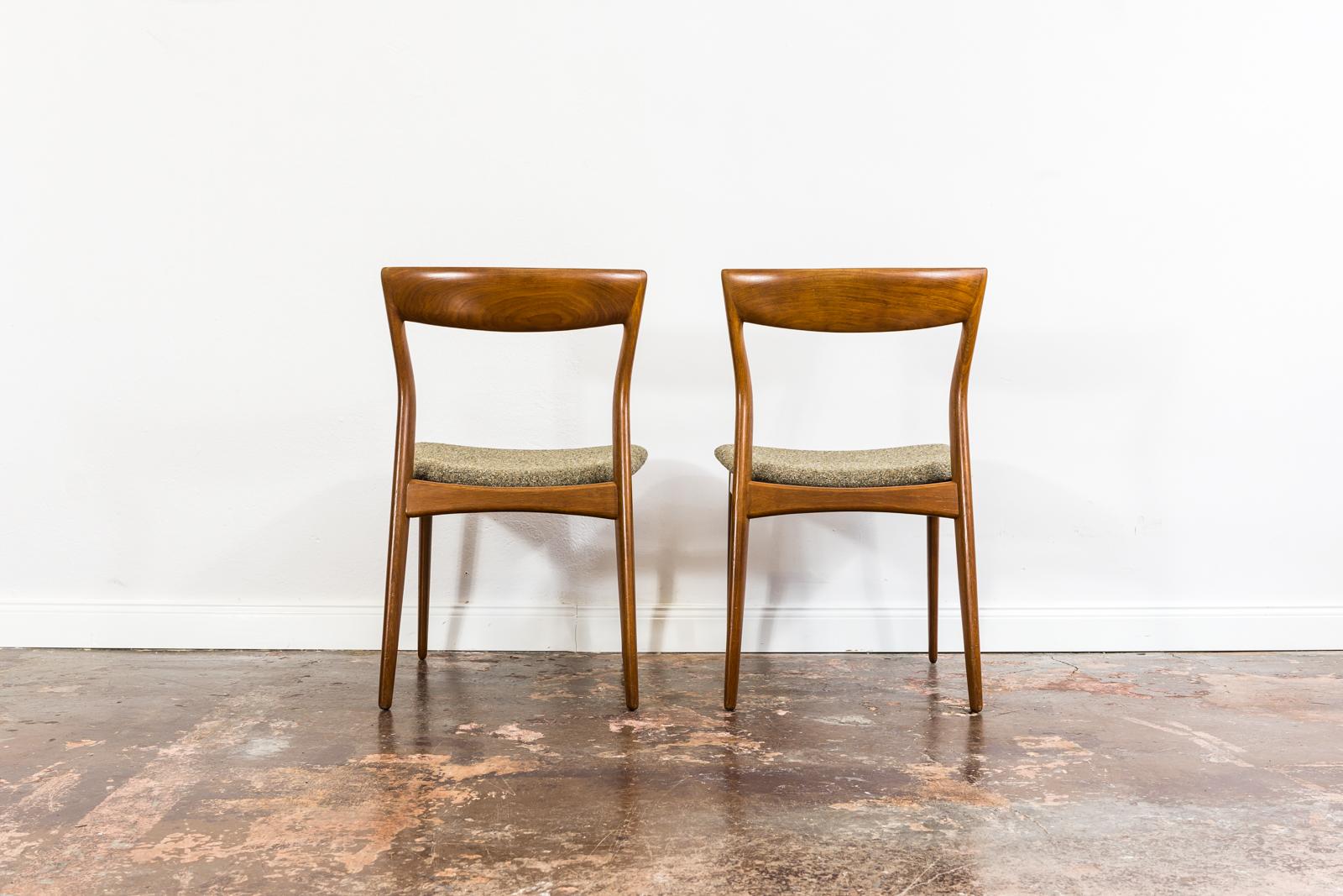 Set of 6 Teak Dining Chairs by R. Borregaard for Viborg Stolefabrik 1960 Denmark In Good Condition In Wroclaw, PL