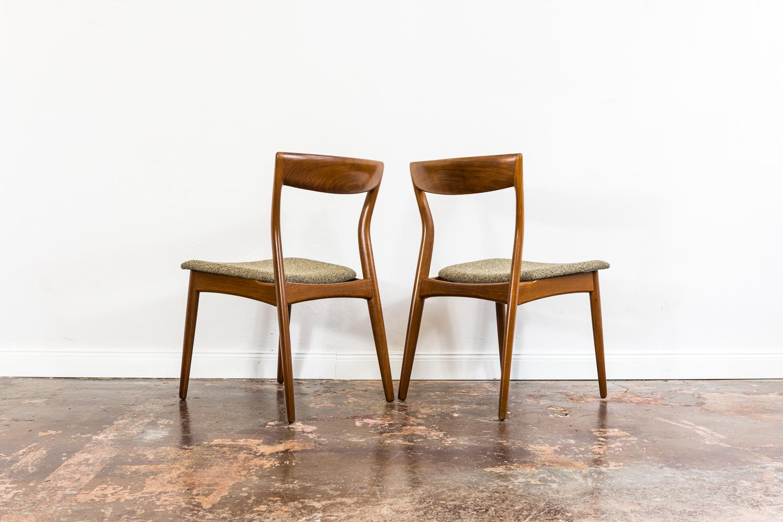 20th Century Set of 6 Teak Dining Chairs by R. Borregaard for Viborg Stolefabrik 1960 Denmark