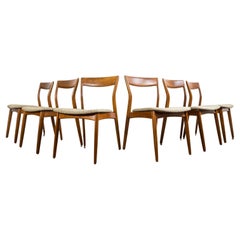 Set of 6 Teak Dining Chairs by R. Borregaard for Viborg Stolefabrik 1960 Denmark