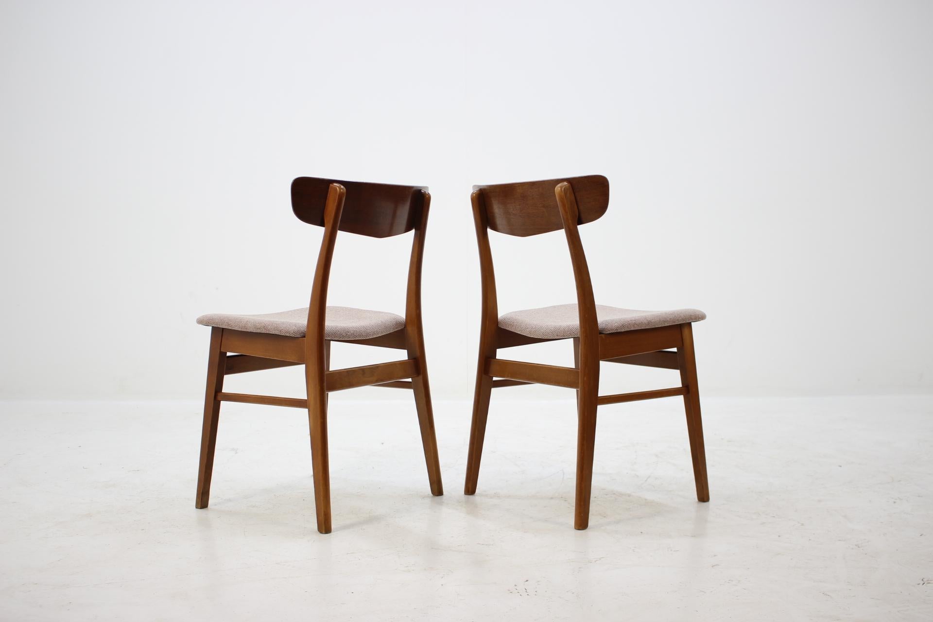 Mid-20th Century Set Of 6 Teak Dining Chairs Denmark, 1960