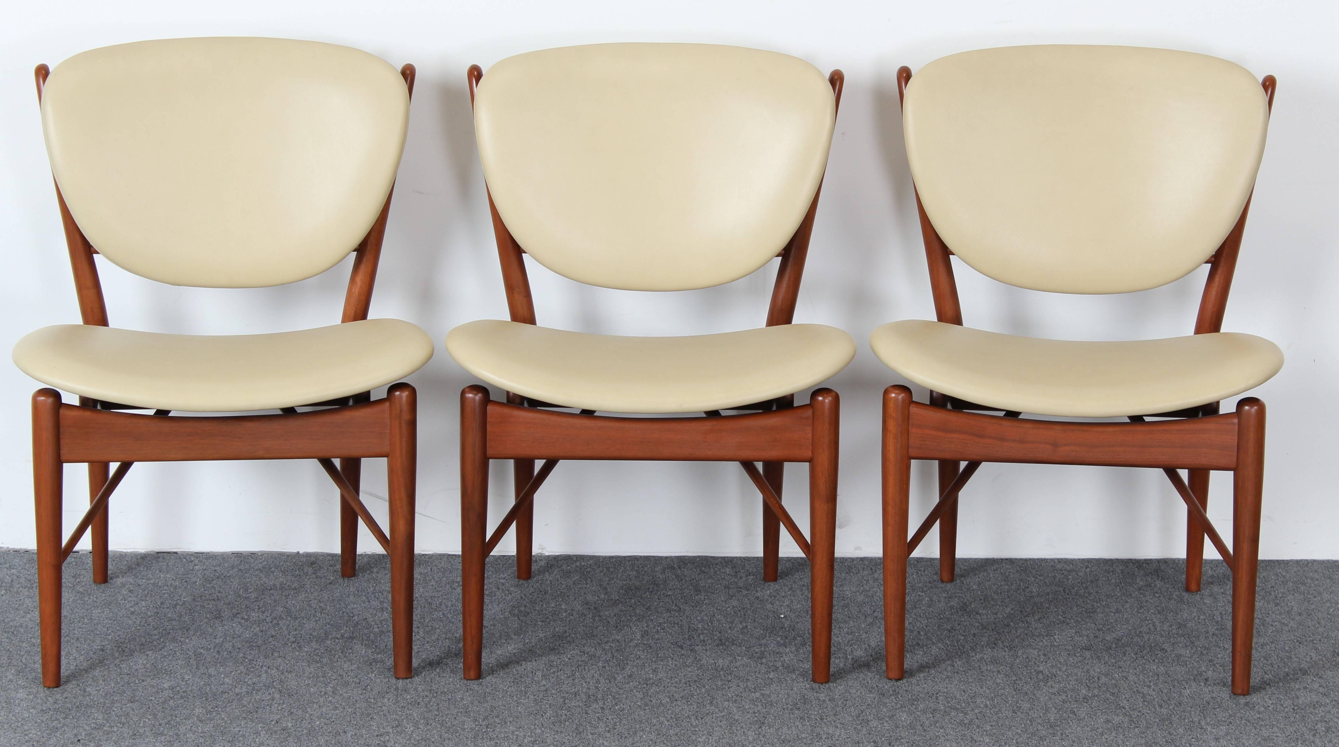 American Set of Six Teak Finn Juhl NV-51 Dining Chairs for Baker Furniture Company, 1960s