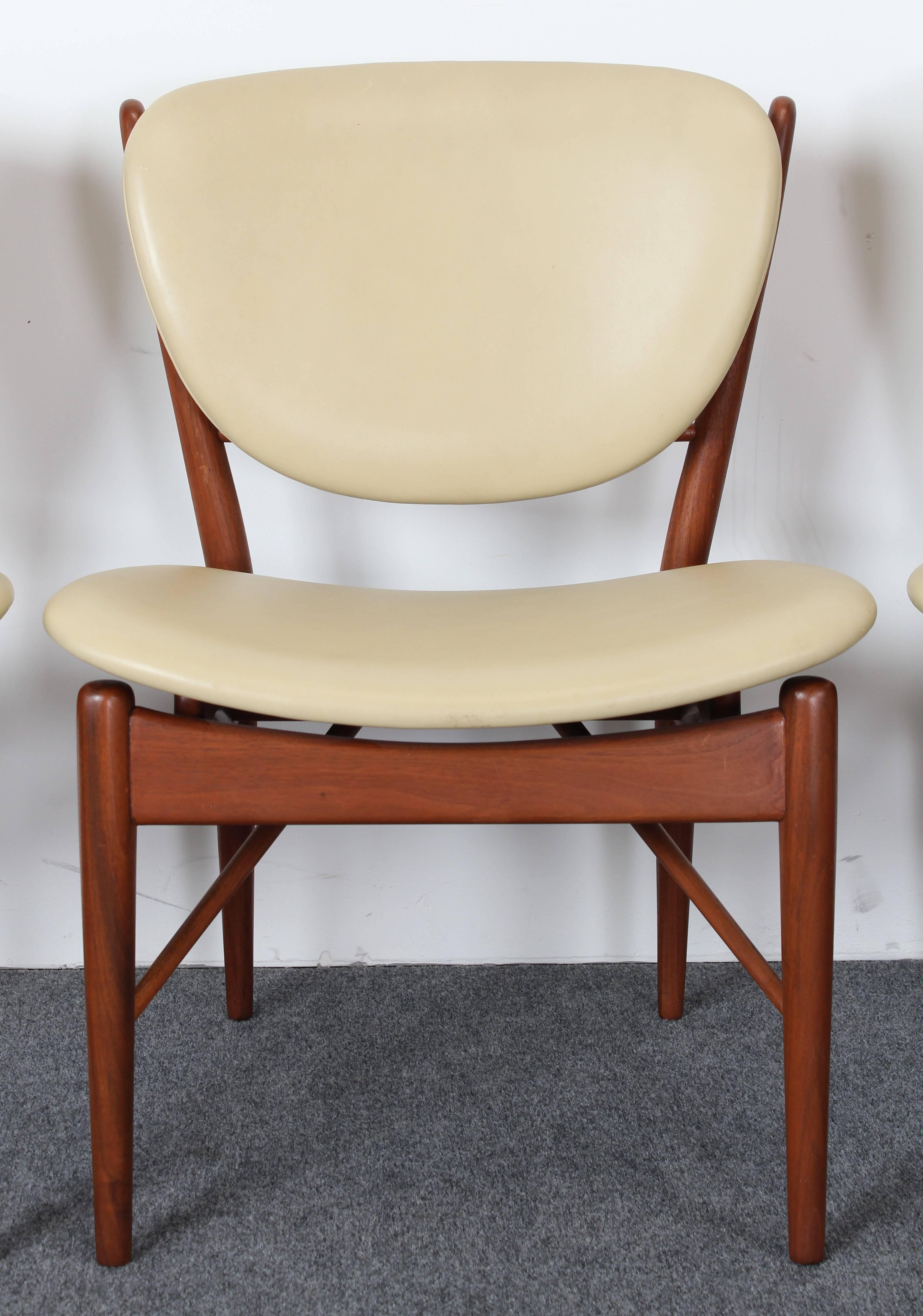 Set of Six Teak Finn Juhl NV-51 Dining Chairs for Baker Furniture Company, 1960s 1