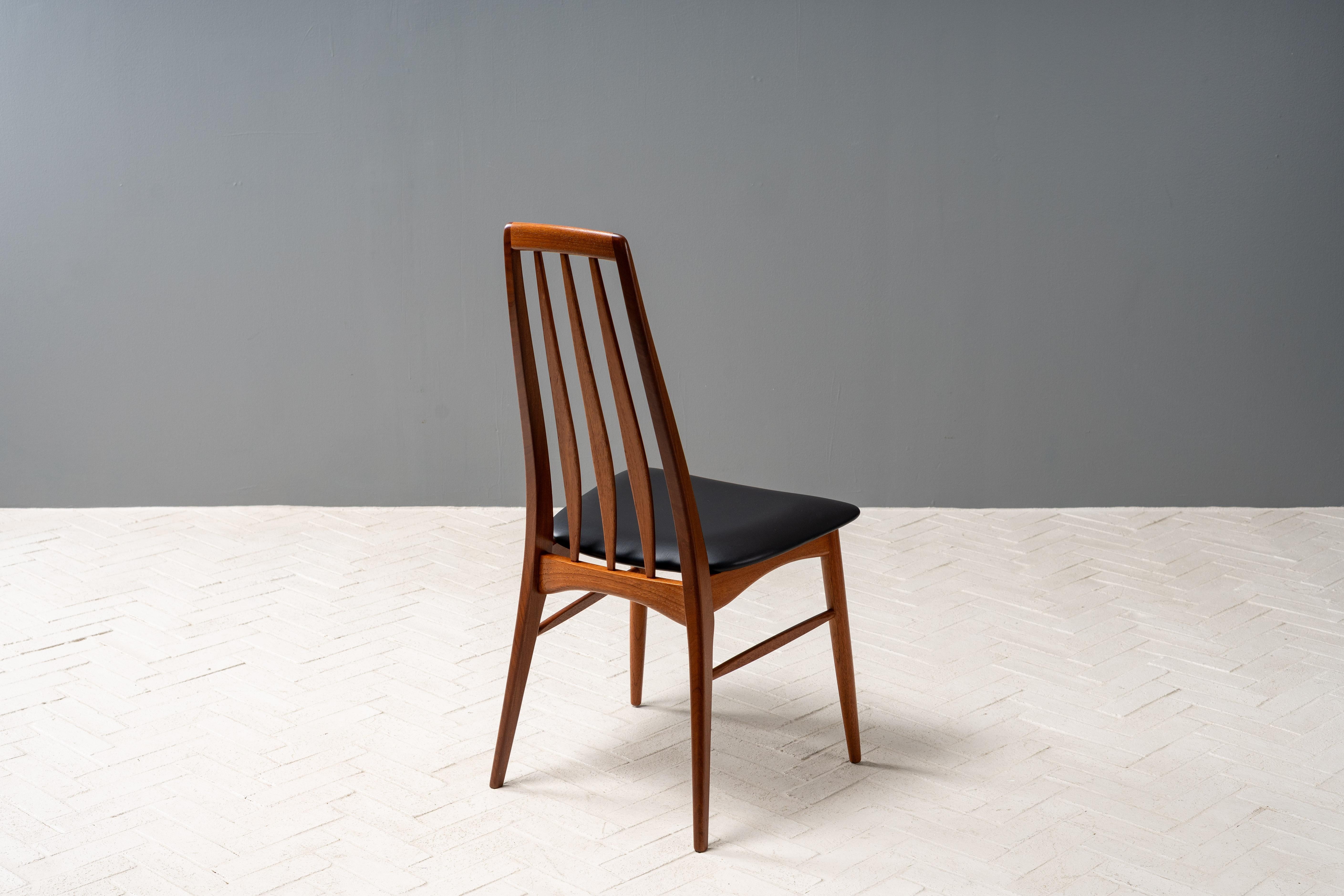 Set of 6 Teak Hornslet Dining Chairs Danés en venta