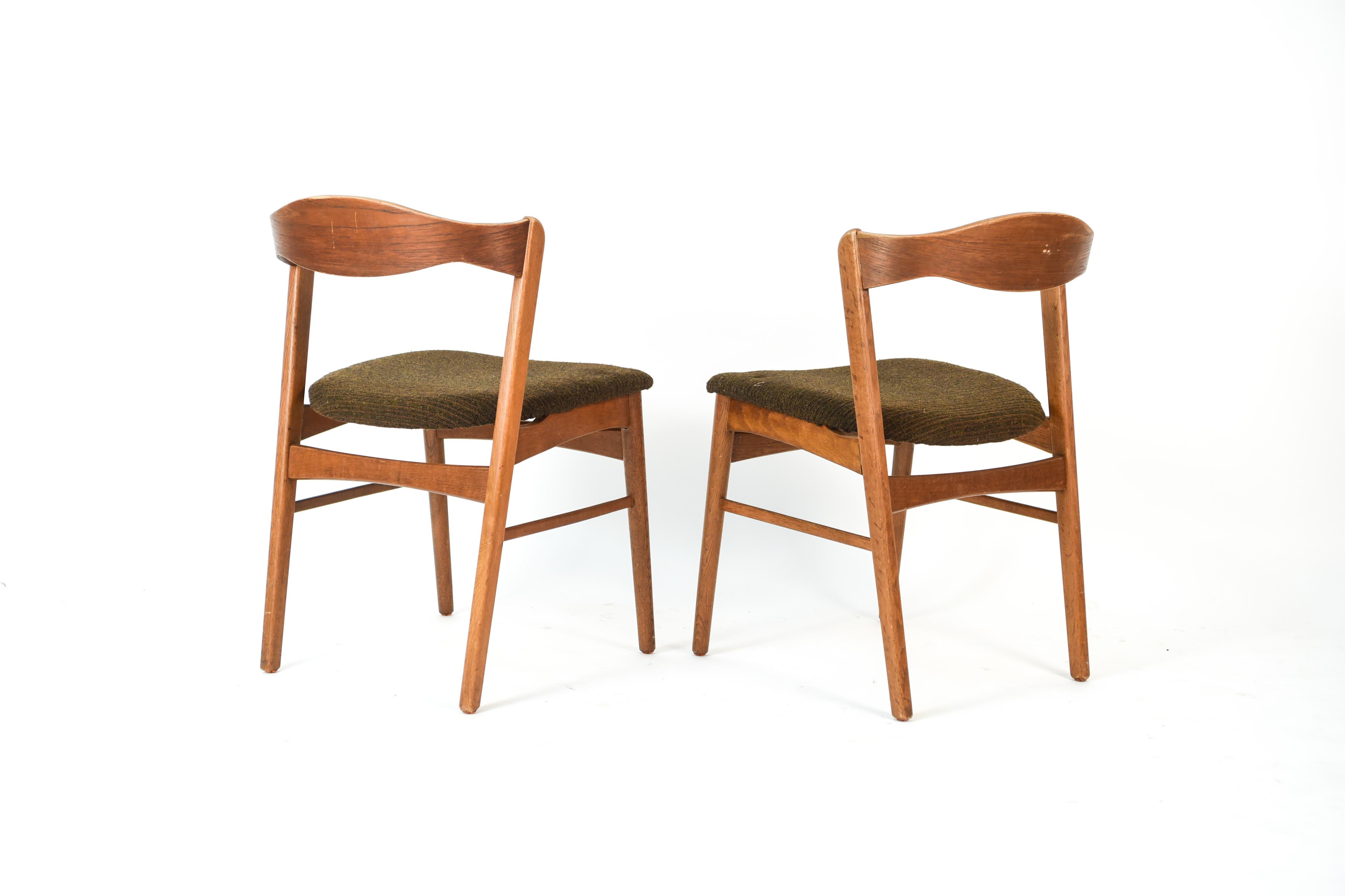 20th Century Set of 6 Teak Kai Kristiansen Style Dining Chairs