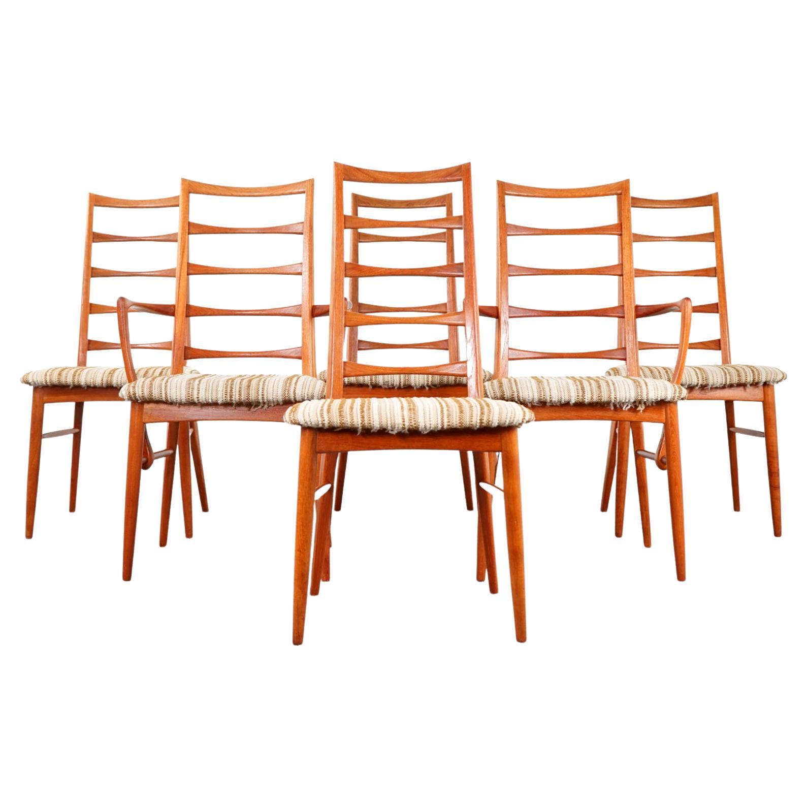Set of 6 Teak "Lis" Dining Chairs by Niels Koefoed