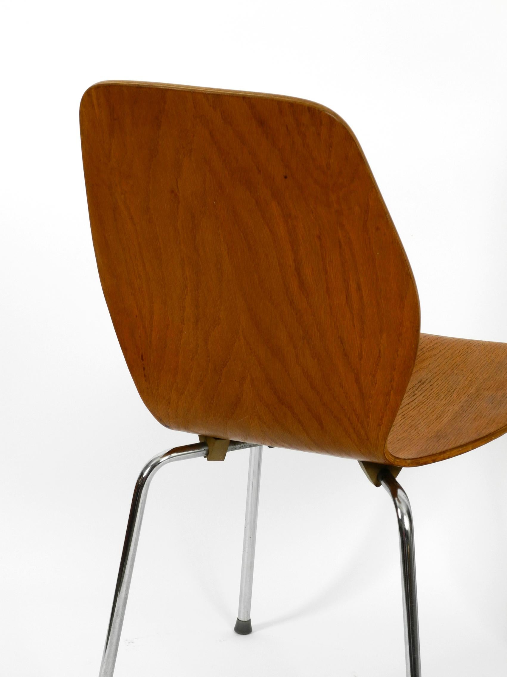 Set of 6 teak plywood chairs by Herbert Hirche for Jofa Stalmobler Denmark 9