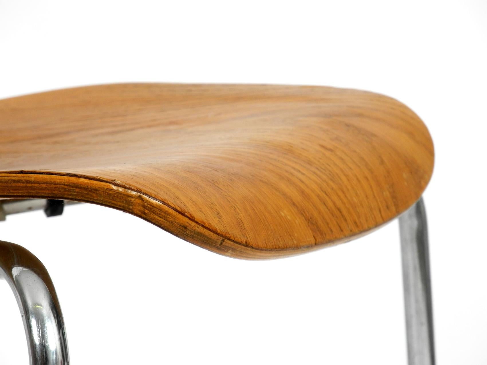 Set of 6 teak plywood chairs by Herbert Hirche for Jofa Stalmobler Denmark 12
