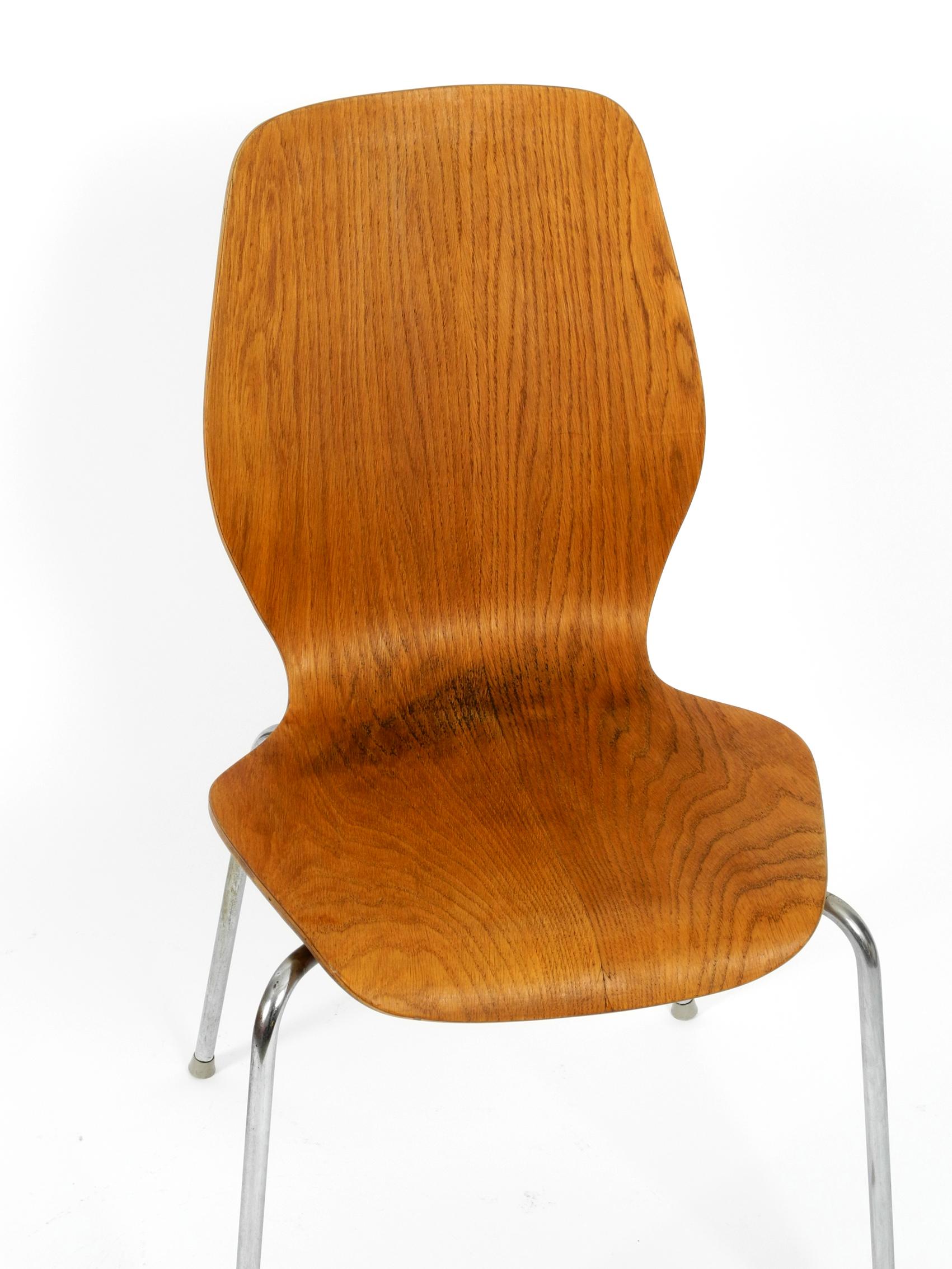 Set of 6 teak plywood chairs by Herbert Hirche for Jofa Stalmobler Denmark In Good Condition In München, DE