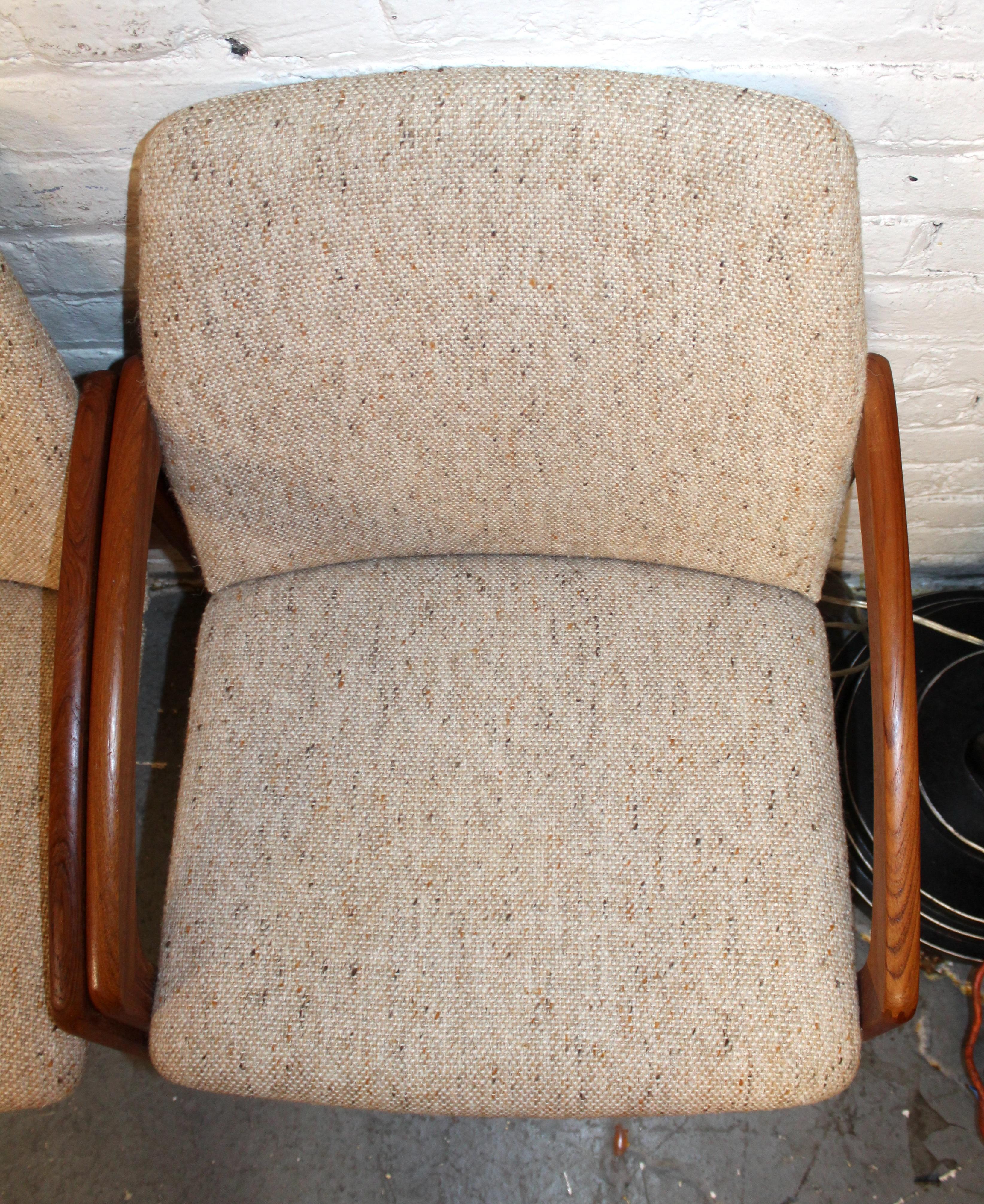 Ensemble de 6 chaises de salle à manger en teck tapissées par Korup Stolefabrik en vente 1