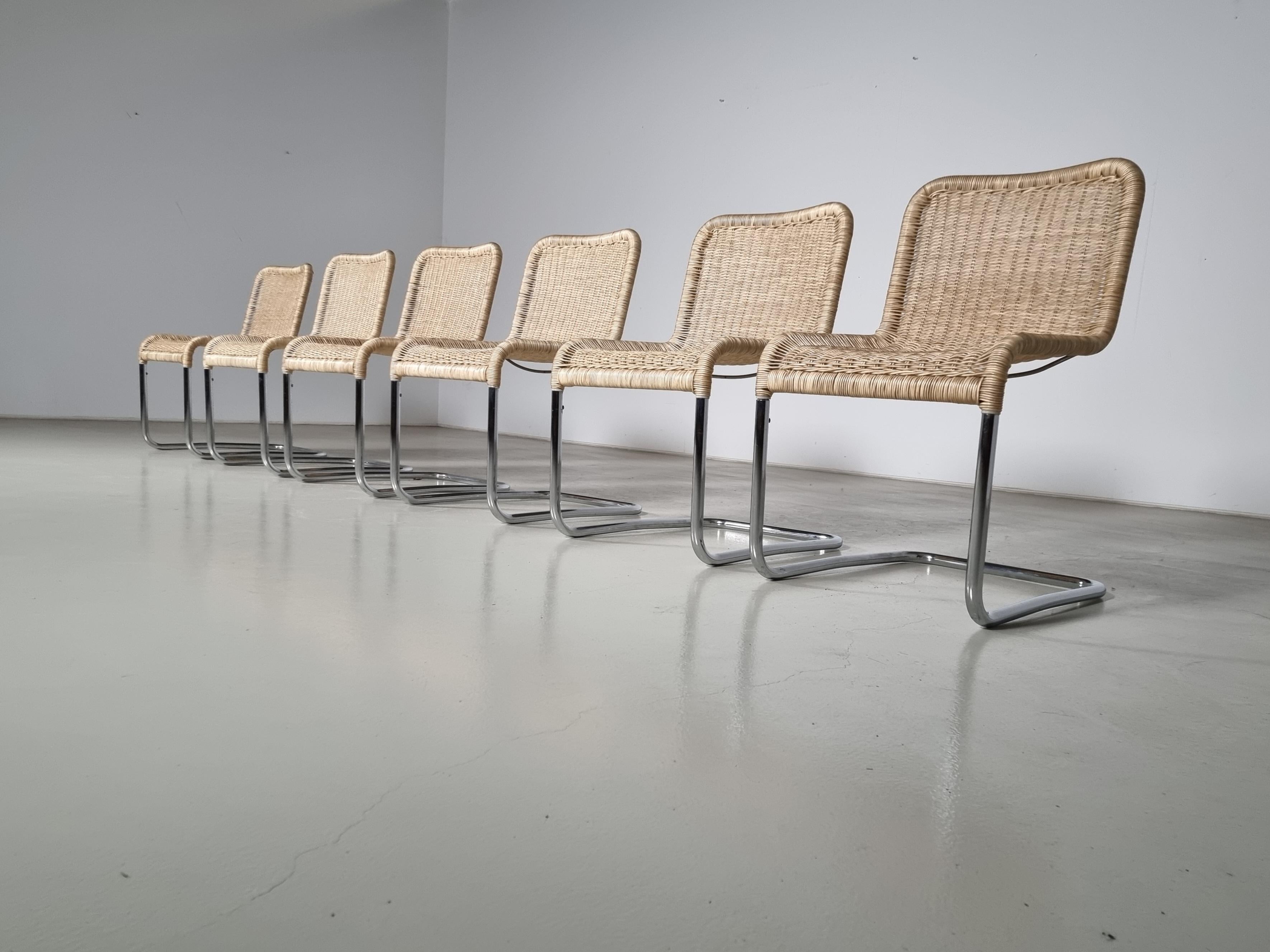 Set of 6 Tecta B20 Dining Chairs by Axel Bruchhäuser, 1980s 7