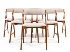 Set of 6 TH. Harlev Model 205 Side Chairs for Farstrup