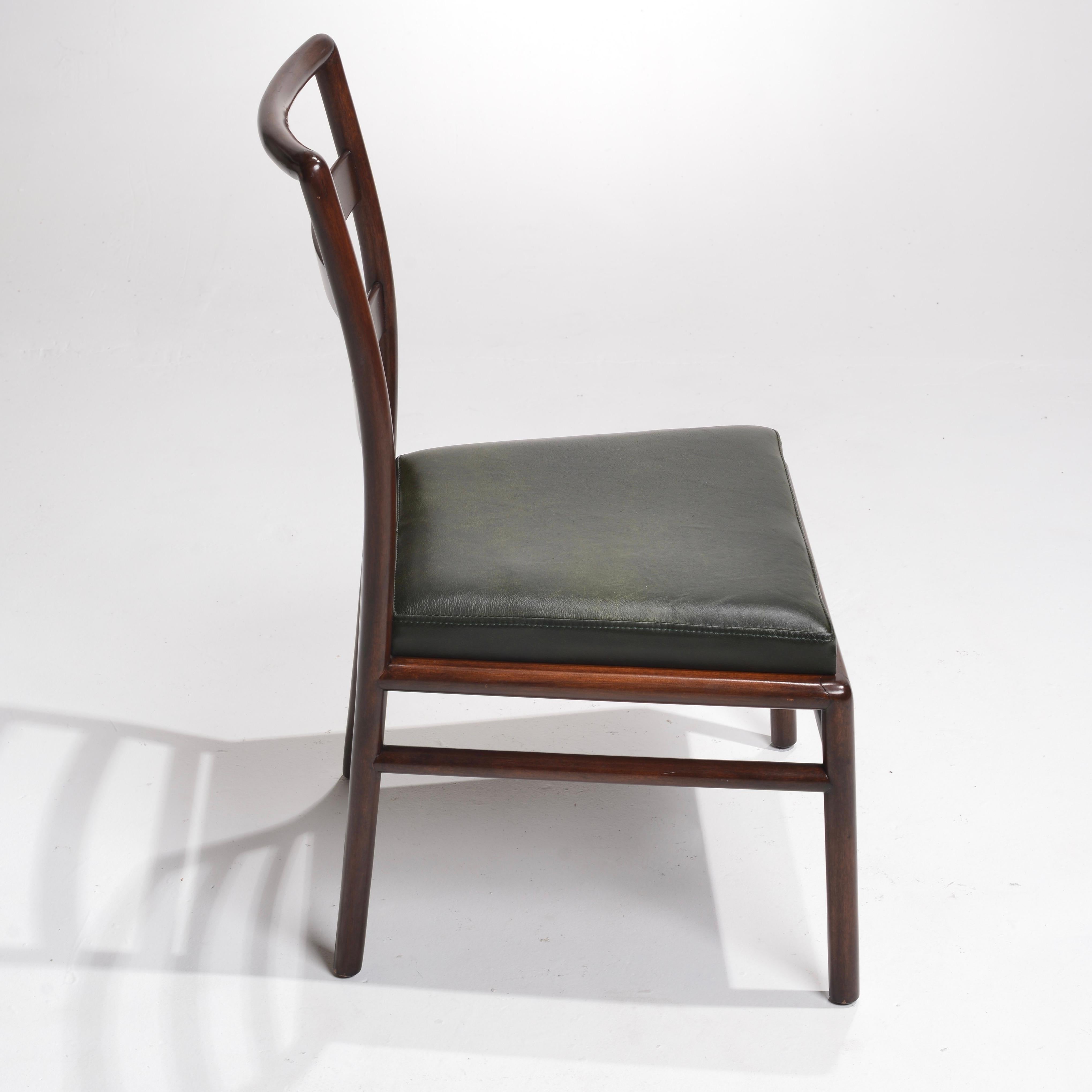 Mid-Century Modern Set of 6 T.H. Robsjohn Gibbings Ladder Back Side Chairs For Sale