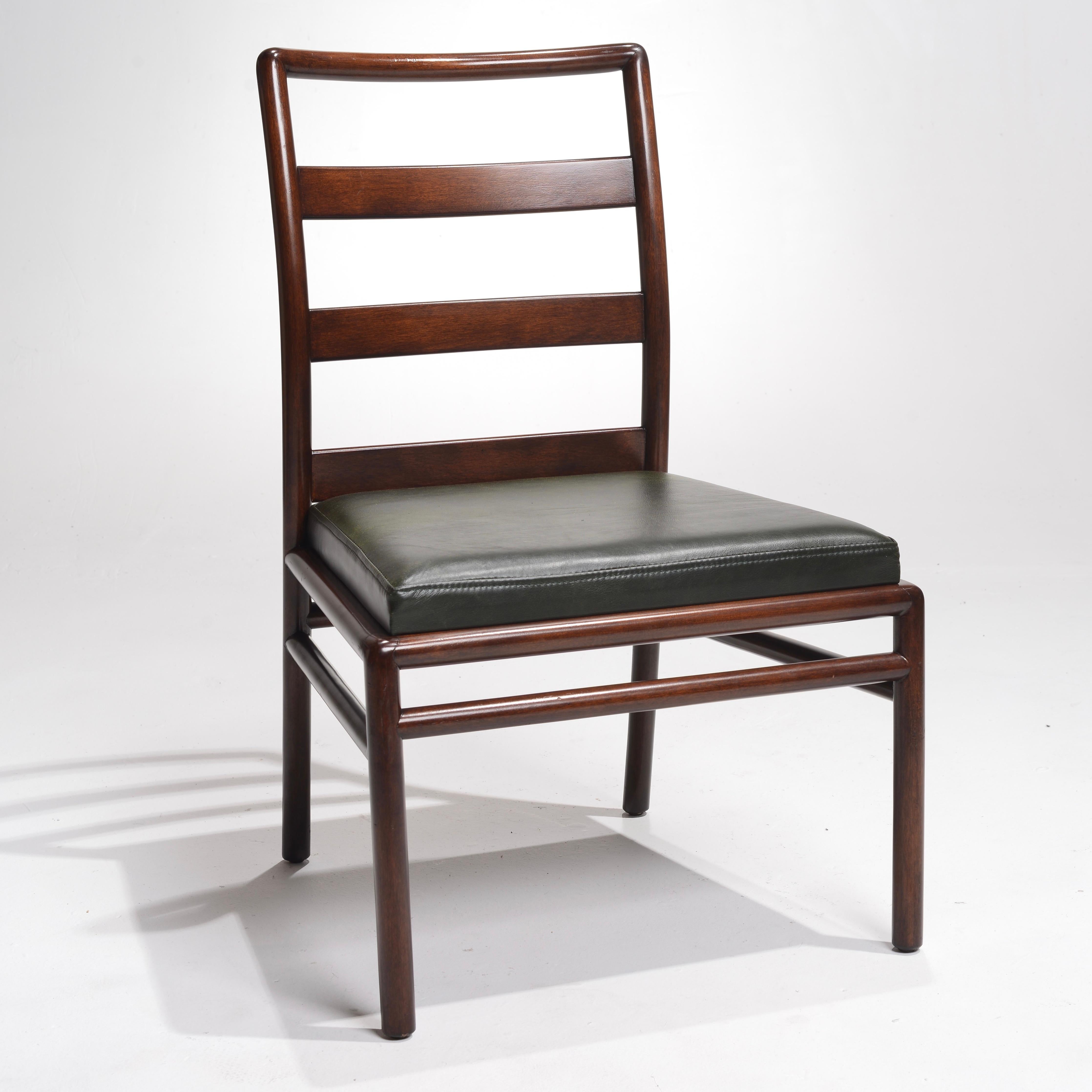 Set of 6 T.H. Robsjohn Gibbings Ladder Back Side Chairs For Sale 2