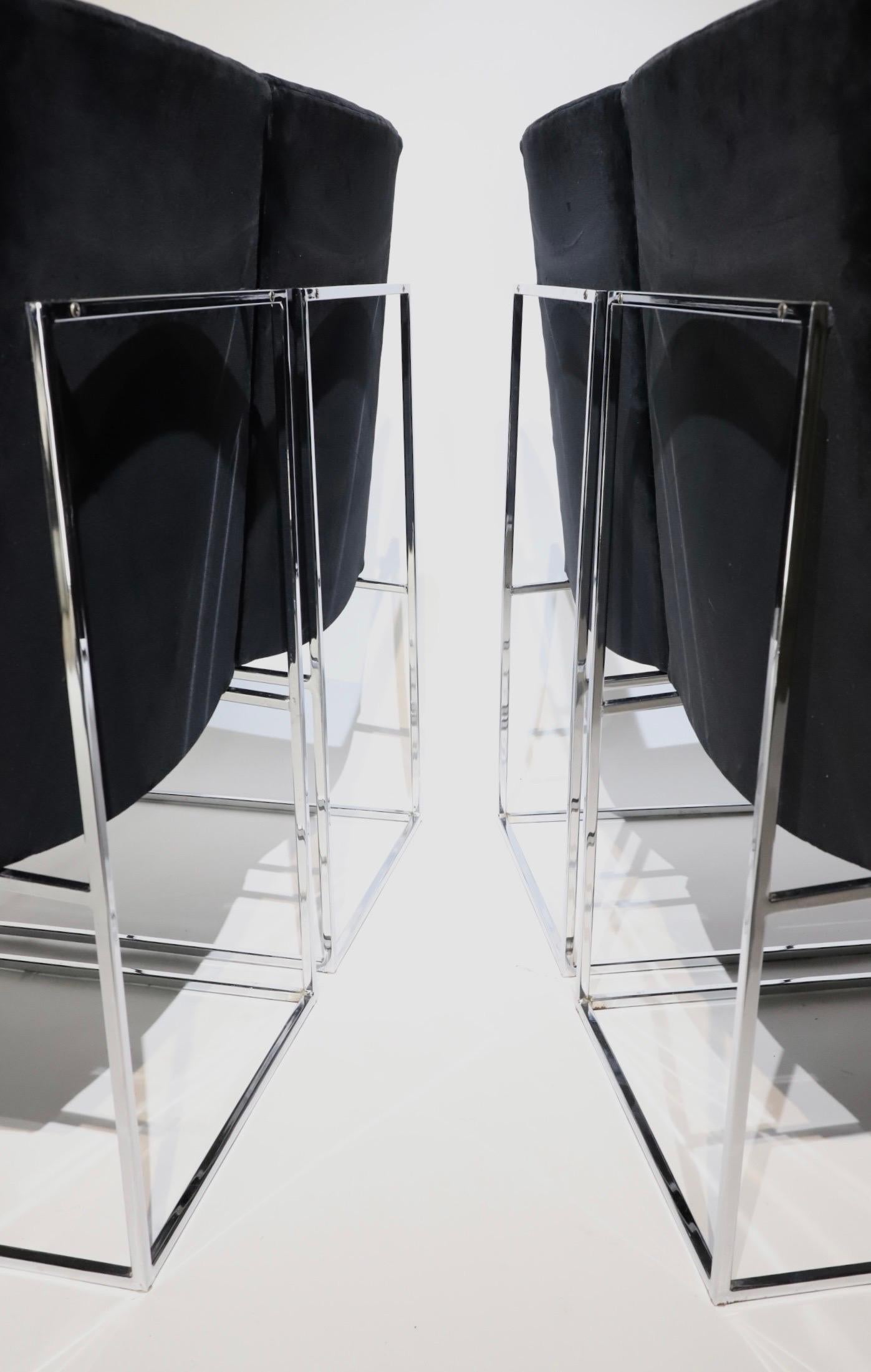 Fin du 20e siècle Ensemble de 6 chaises de salle à manger Thayer Coggin de Milo Baughman en vente
