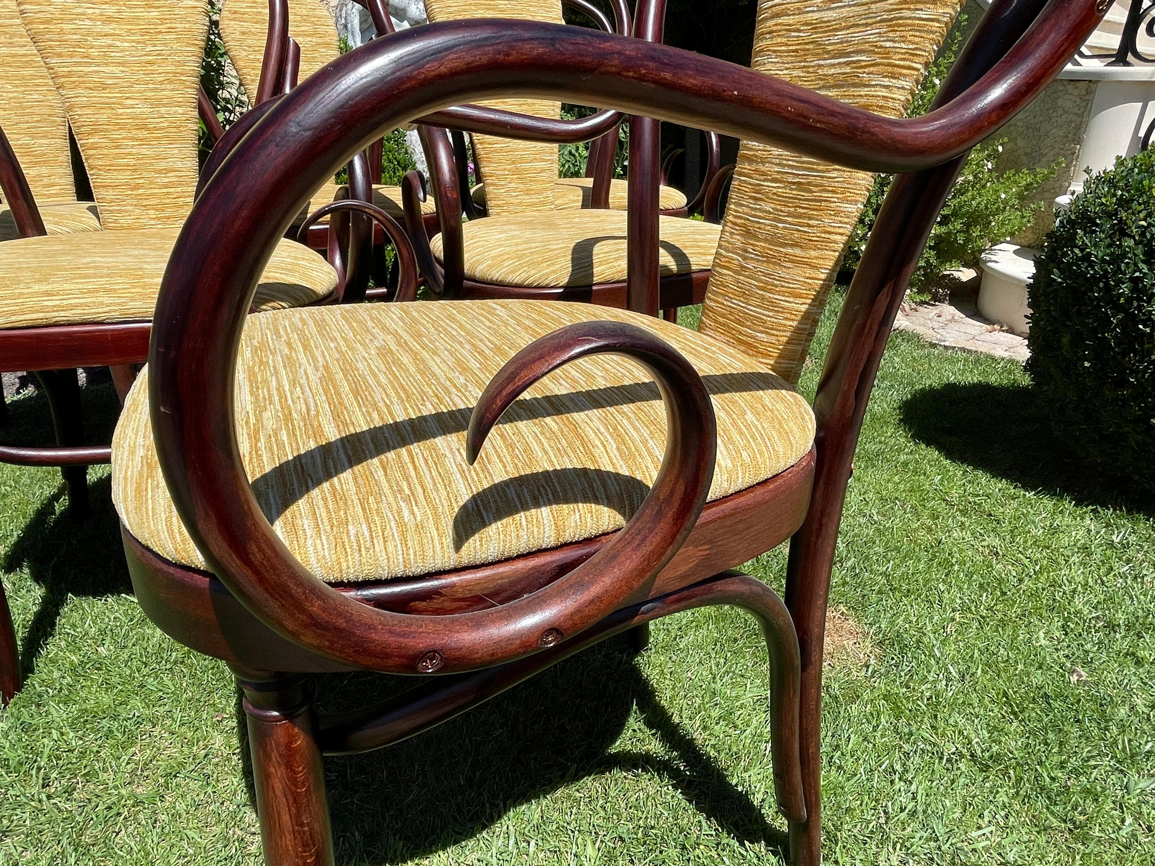 Set Of 6 Thonet Armchairs For Sale 4
