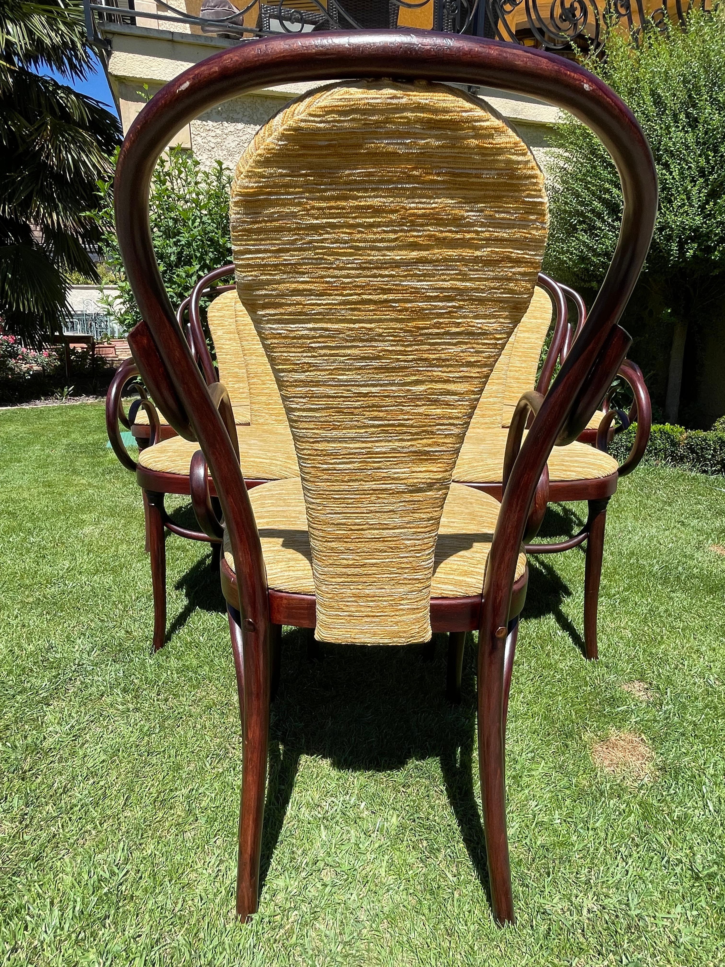 Set Of 6 Thonet Armchairs For Sale 6