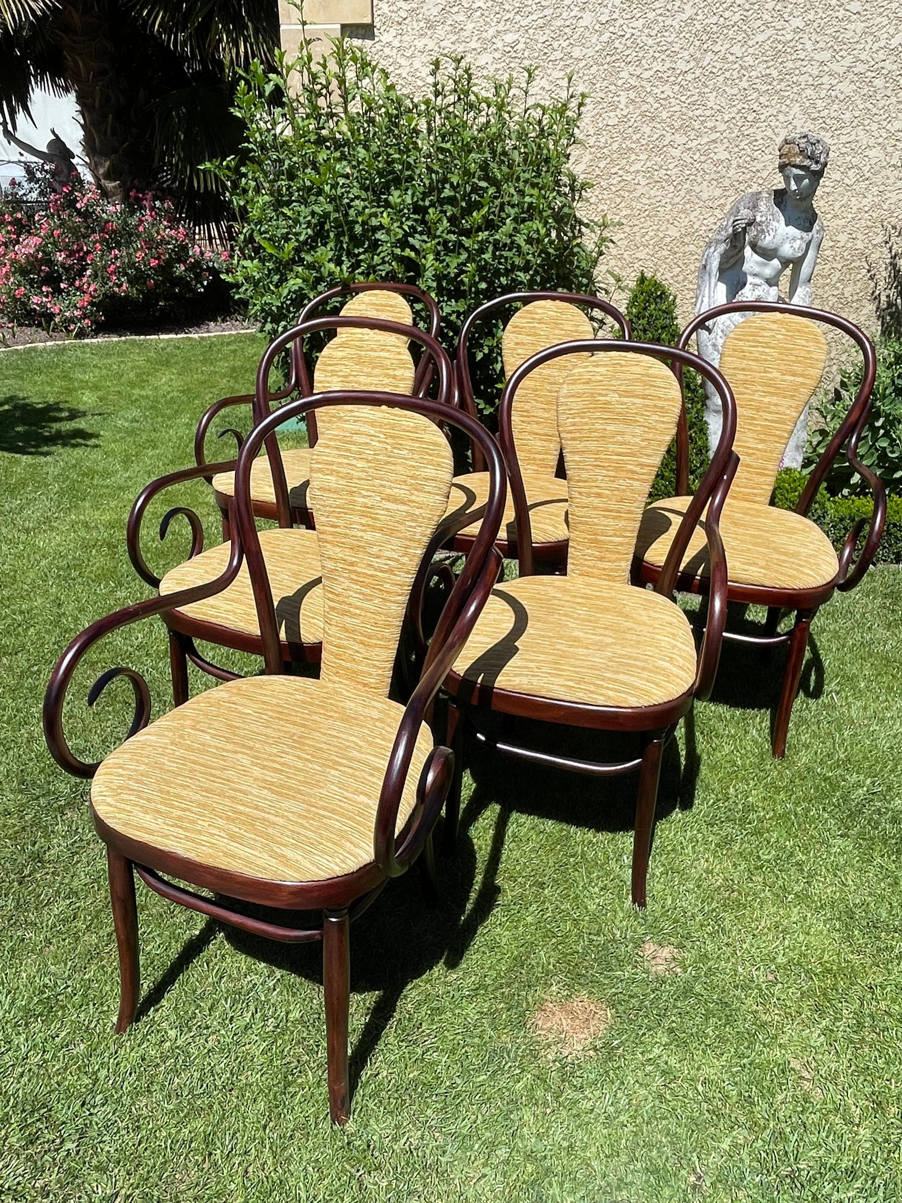 Set Of 6 Thonet Armchairs For Sale 2