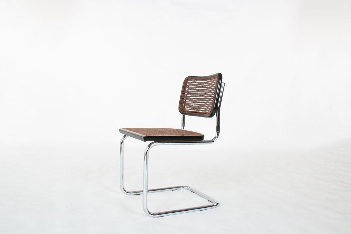 Set of 6 Thonet Cesca B32 Chairs by Marcel Breuer, 1970s im Zustand „Gut“ im Angebot in JASSANS-RIOTTIER, FR