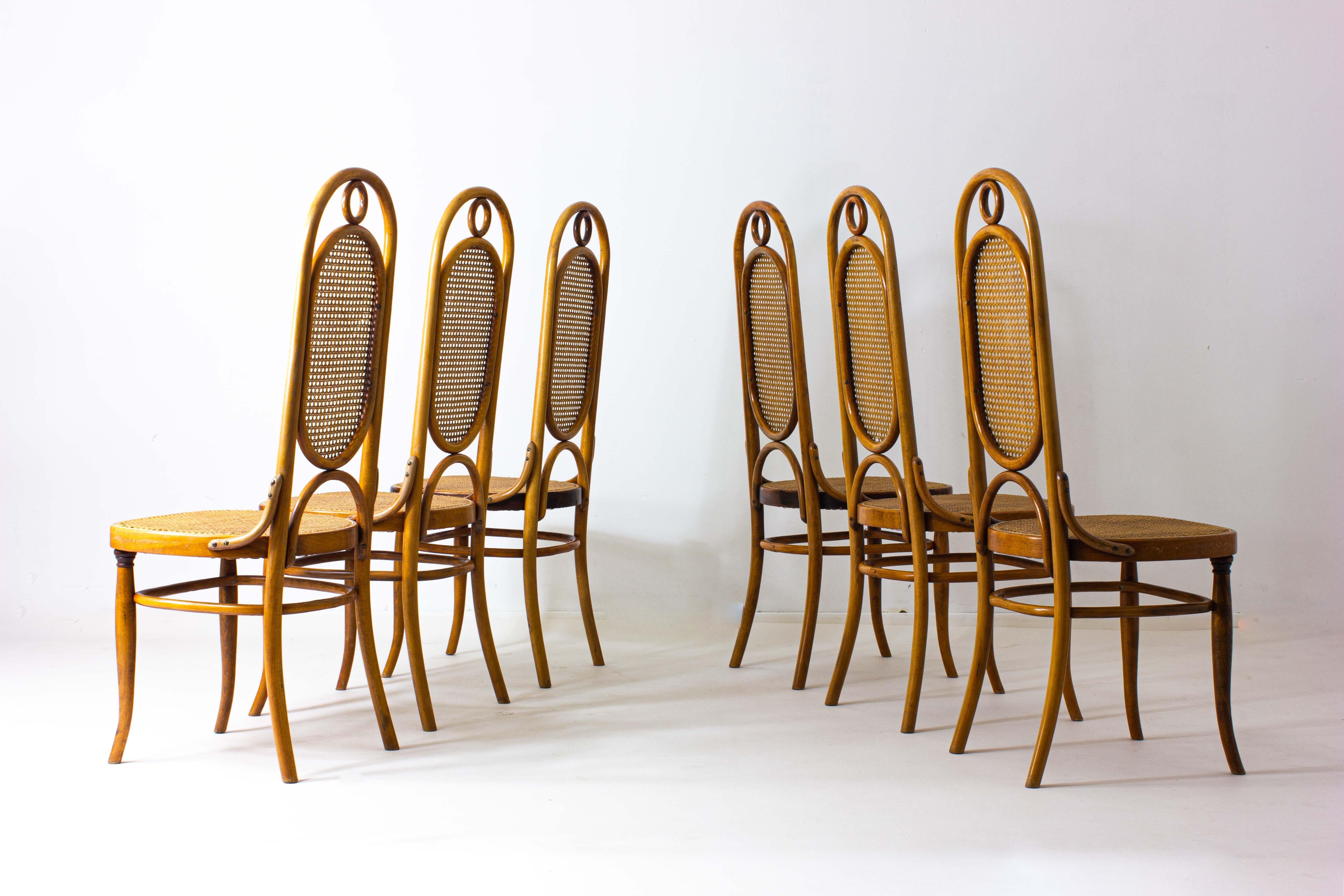 Set of 6 Thonet chairs model 207 In Good Condition In Antwerpen, VAN