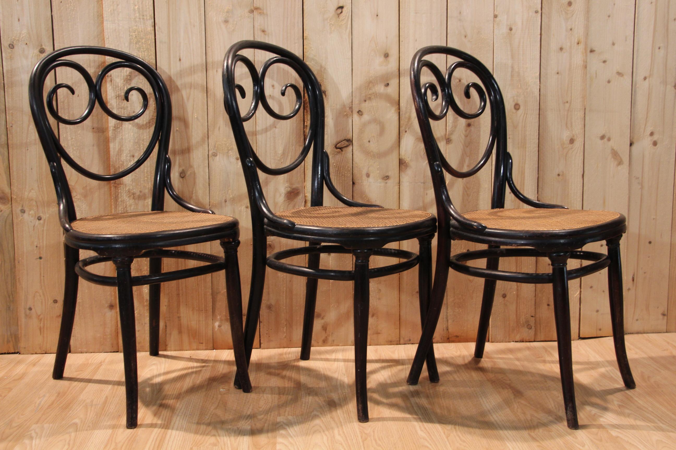 Set di 6 sedie Thonet n. 2 Napoleone III in vendita 1