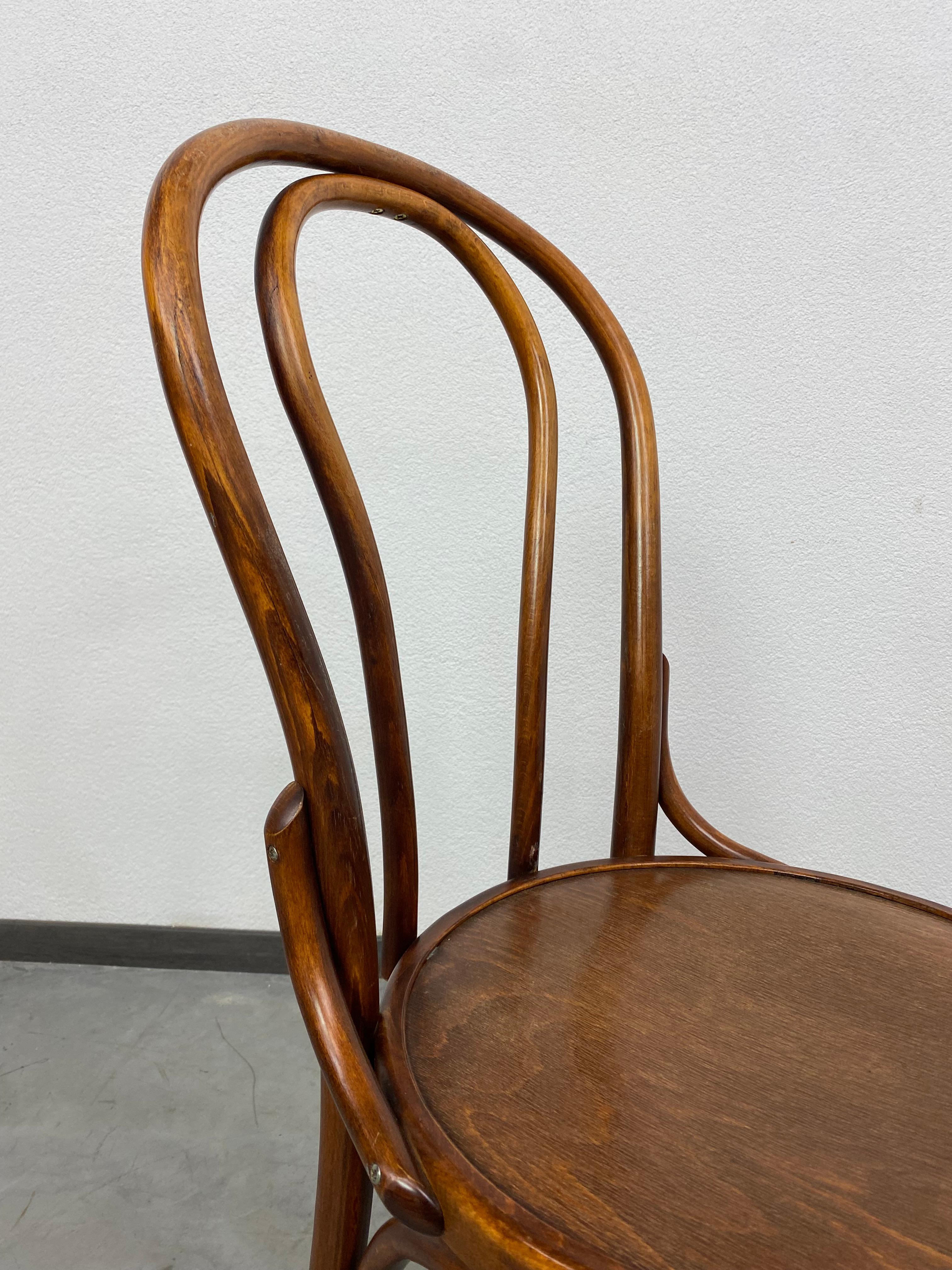 Beech Set of 6 Thonet dining chairs no.16