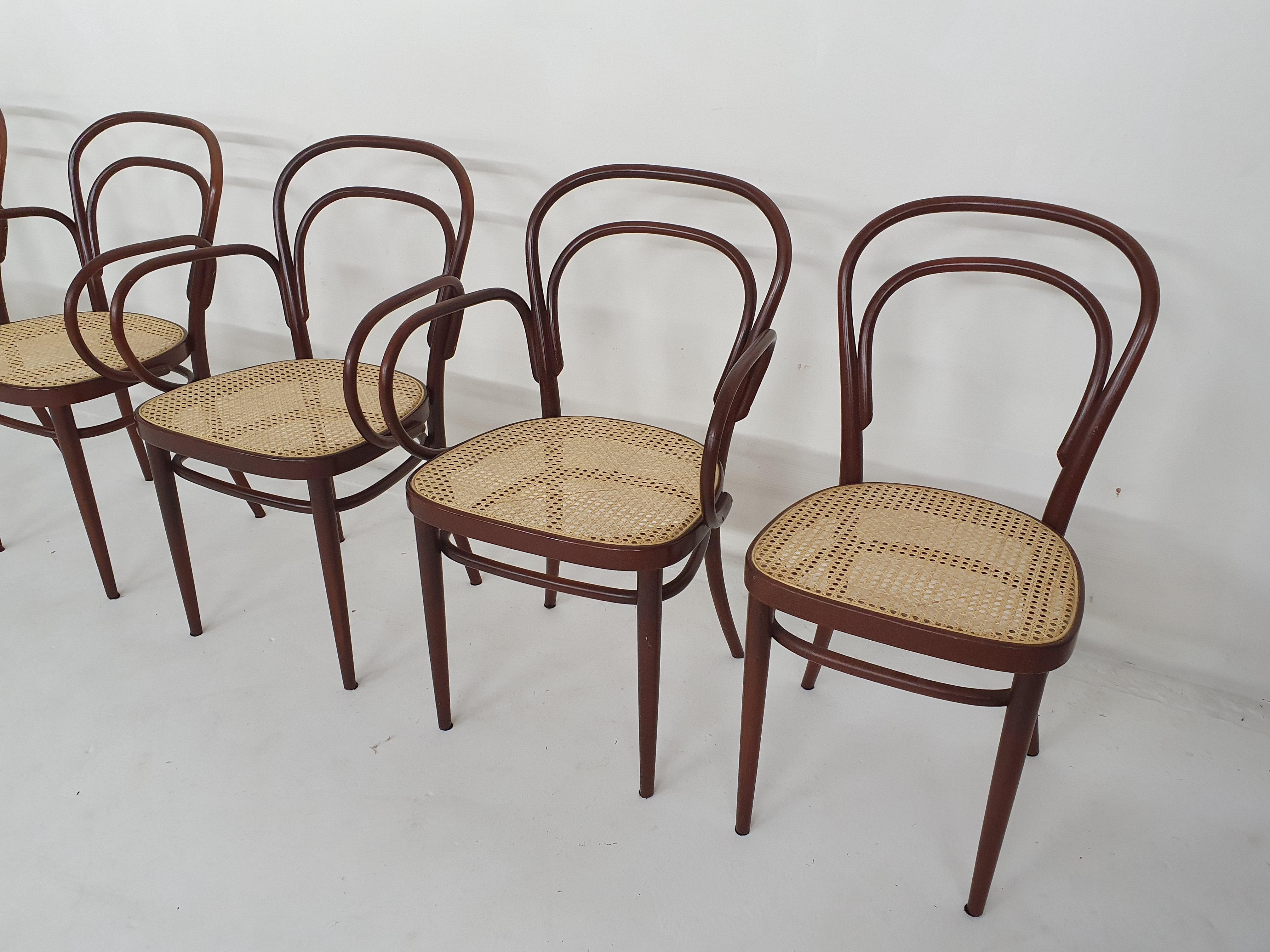 Beech Set of 6 Thonet model 78 dining chairs for RESERVED FOR MALA