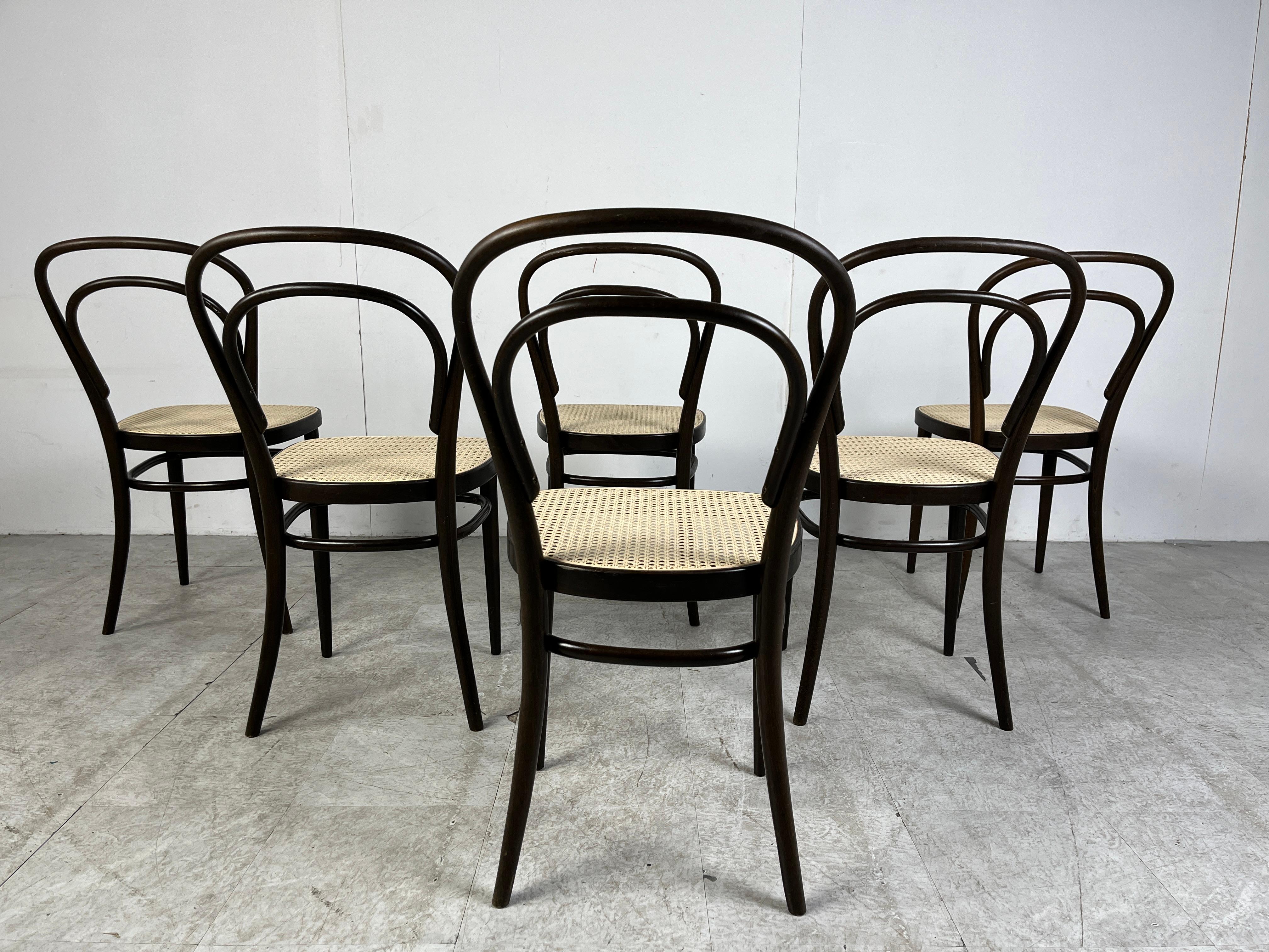 Set of 6 Thonet No.: 214 dining chairs, 1979 1