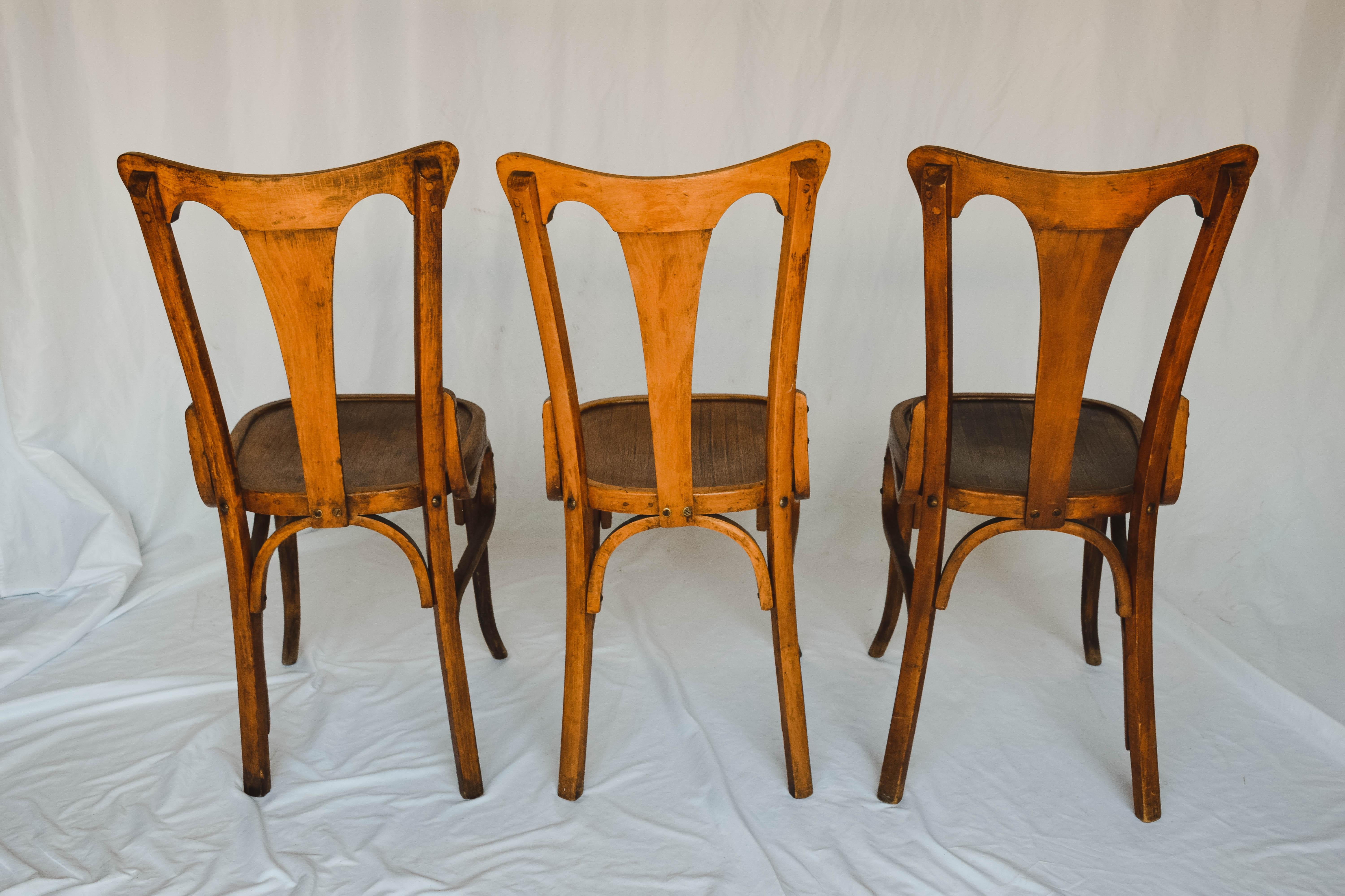 Set of 6 Thonet Style Bistro Chairs 2