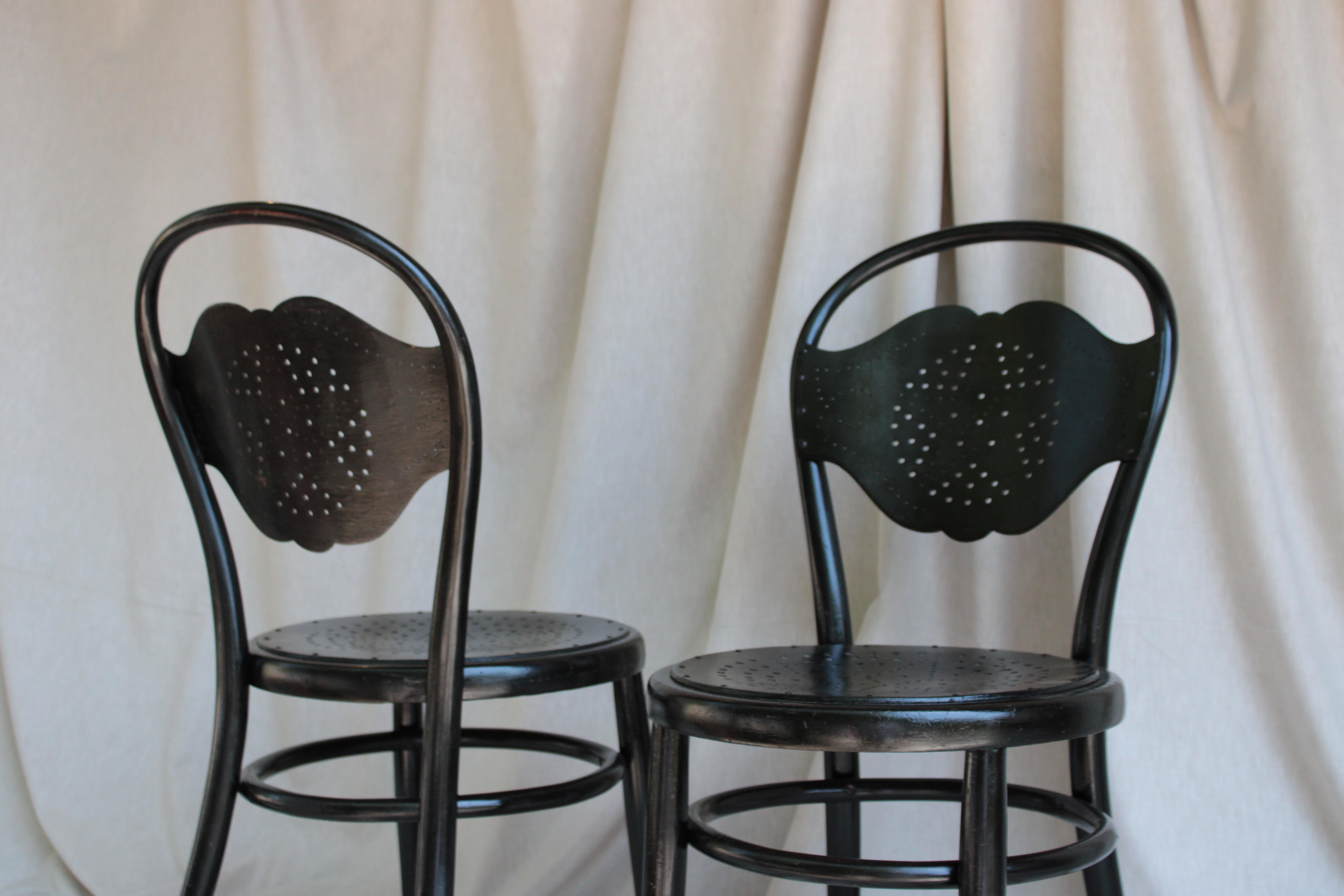 Set of 6 Thonne Chairs, Lacquered in Black In Good Condition In Lisboa, PT