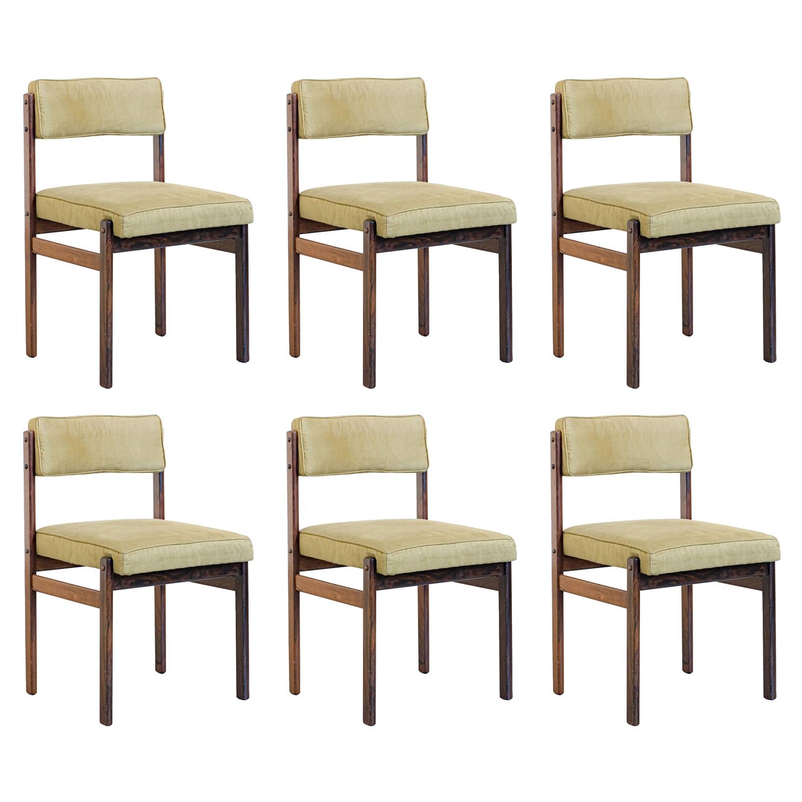 Set of 6 "Tião" Chairs, by Sergio Rodrigues, 1959, Jacaranda Rosewood
