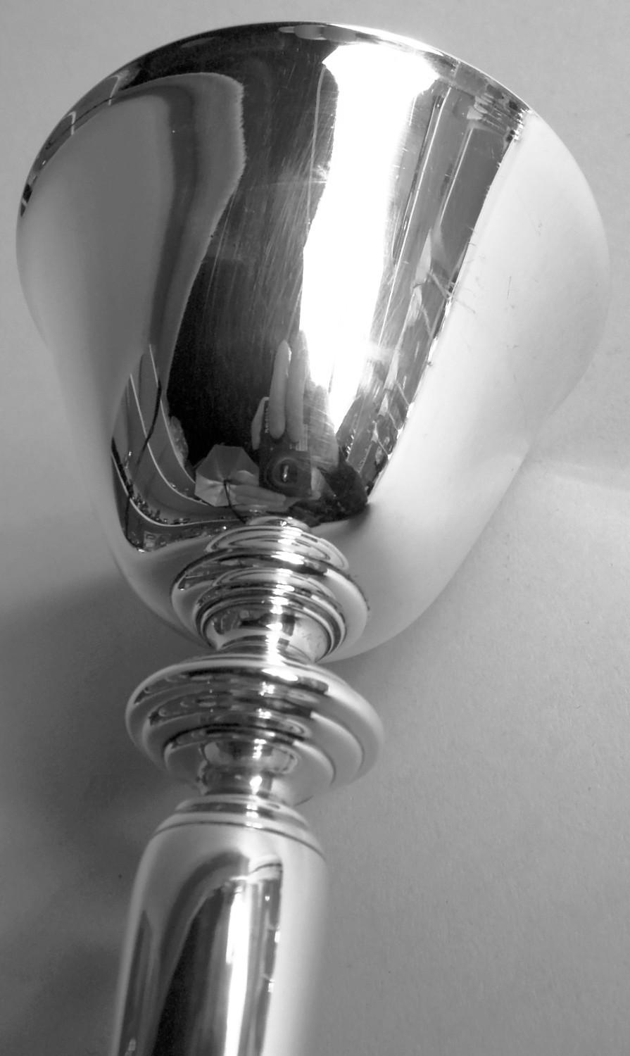 Art Déco Set di 6 tazze da cocktail Tiffany American Art Deco insolitamente alte in vendita