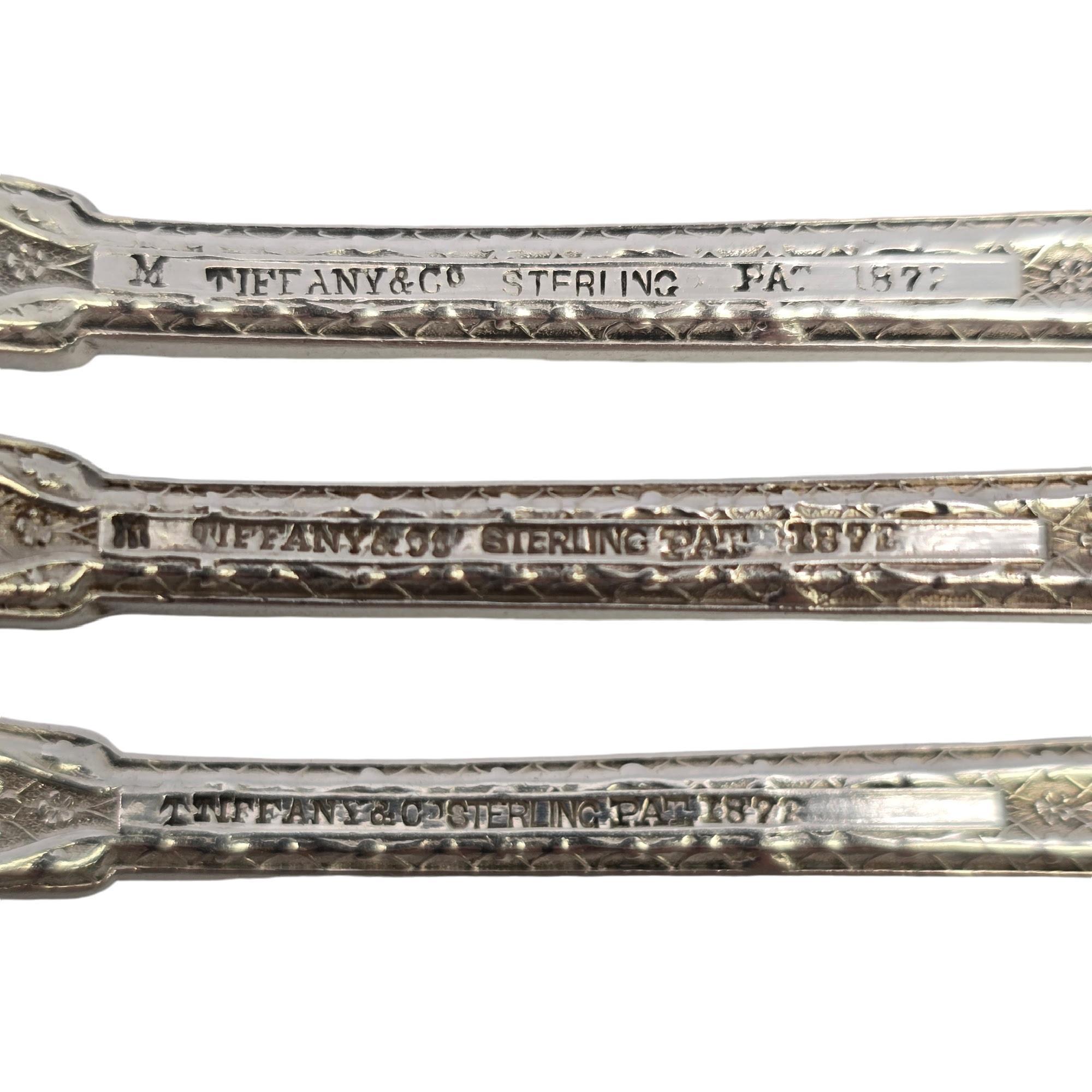 Set of 6 Tiffany & Co Persian Sterling Silver Teaspoons w/Mono 6 1/8